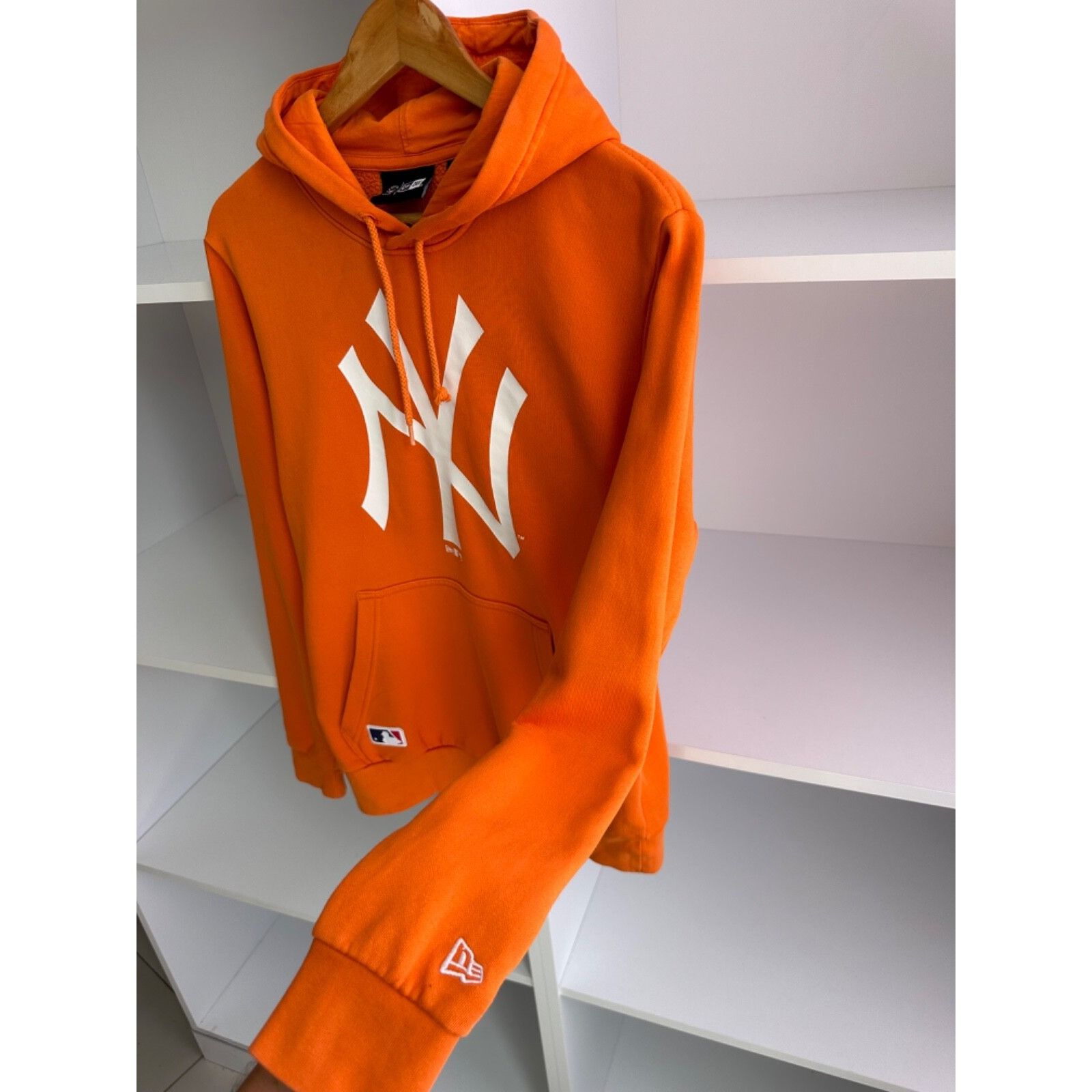 New Era VTG New Era Yankees MLB Big Logo Orange Hoodie Size US S / EU 44-46 / 1 - 6 Thumbnail