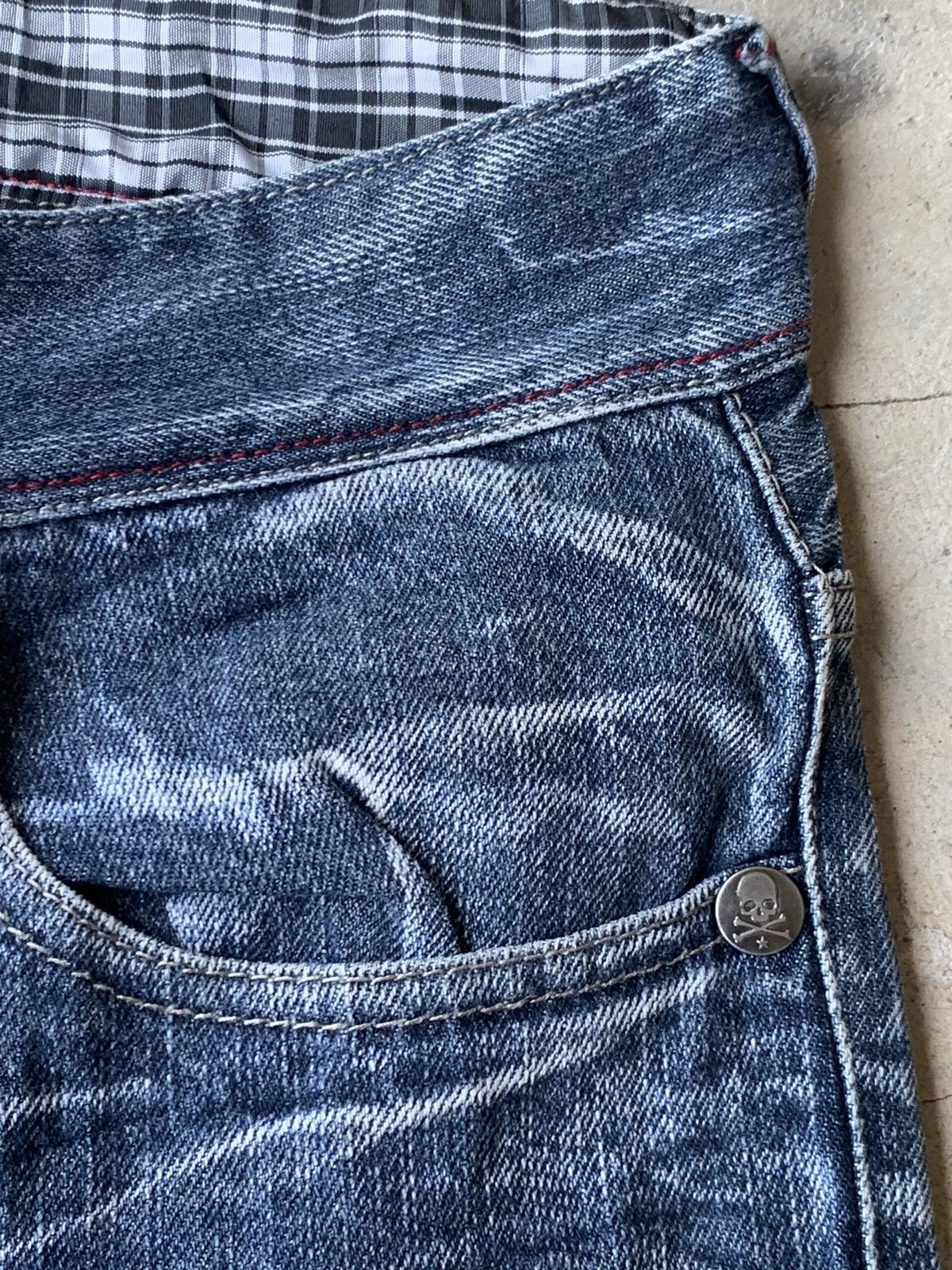 Skull Jeans by an Alchemist Skull bones jean lightning design. Size US 31 - 5 Thumbnail
