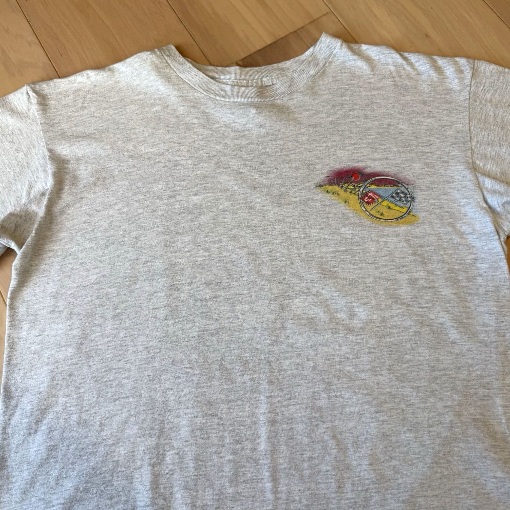 Vintage Vintage Chevrolet Corvette Shirt XL Gray 90s Made USA SSI Heartbeat of America Mens T-Shirt Size US XL / EU 56 / 4 - 3 Thumbnail
