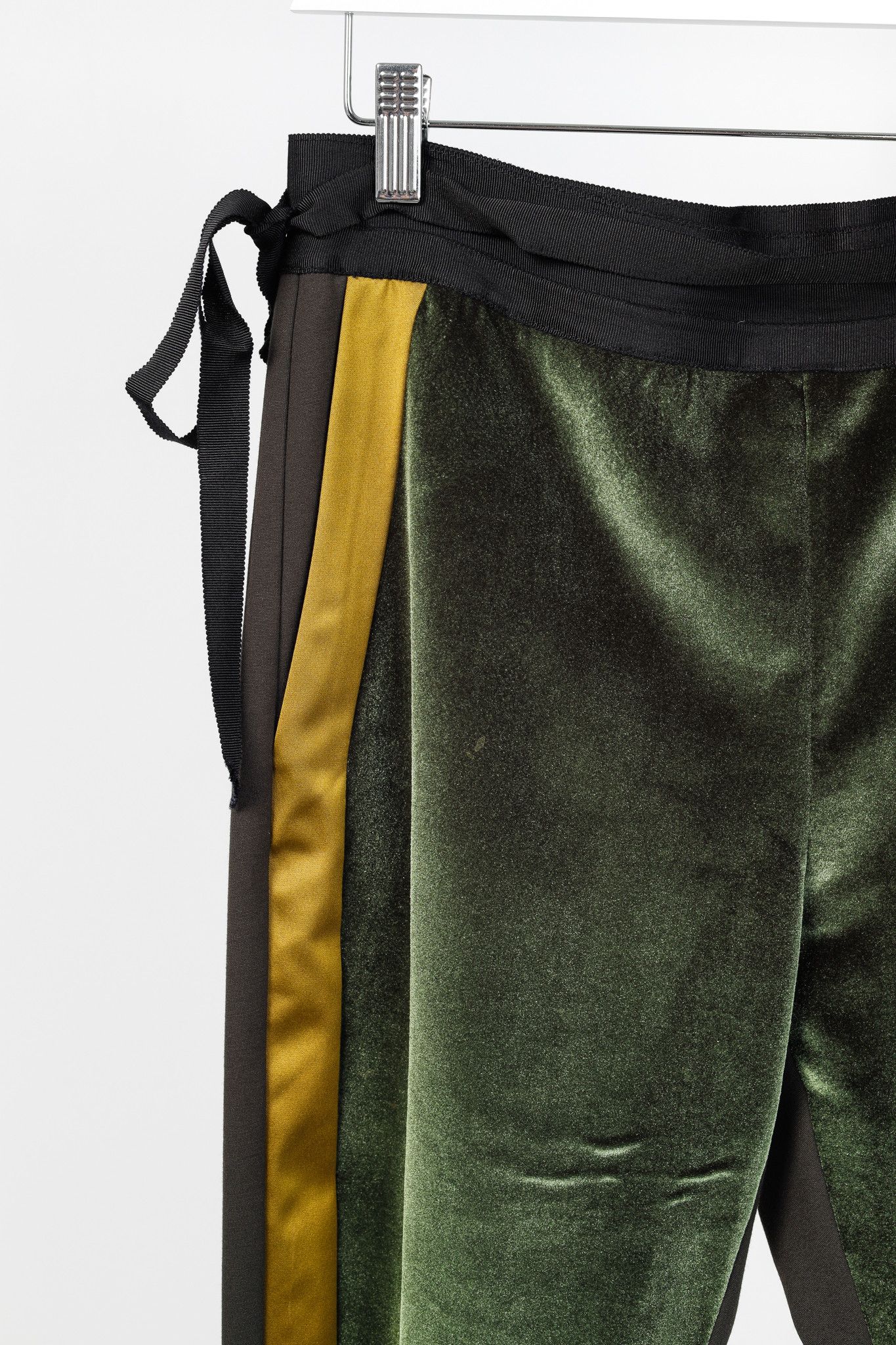 Other UNTTLD AW/18 Rafael Green Velvet Satin-Trim Trousers Size 28" / US 6 / IT 42 - 5 Thumbnail
