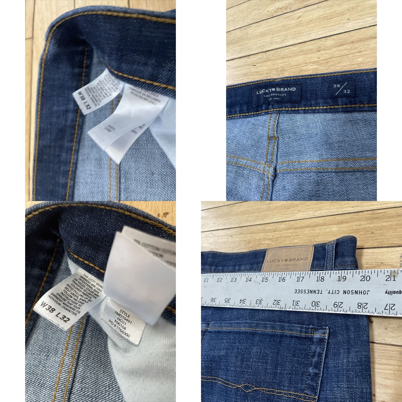 Lucky Brand LUCKY BRAND Jeans Men 38x32 Slim Straight Denim 5-Pocket Dark Blue 38x32 N/A Size US 38 / EU 54 - 8 Thumbnail