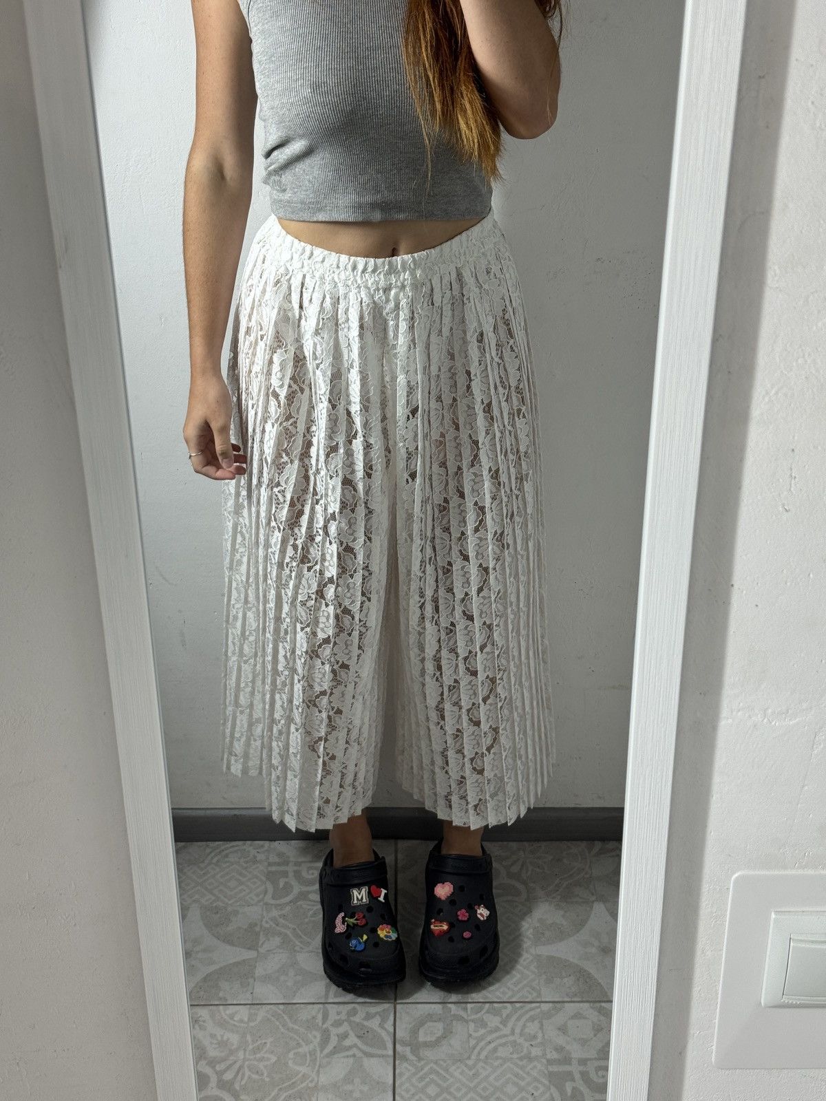 Other VINTAGE GUIPURE LACE MESH PANTS Size 28" / US 6 / IT 42 - 1 Thumbnail