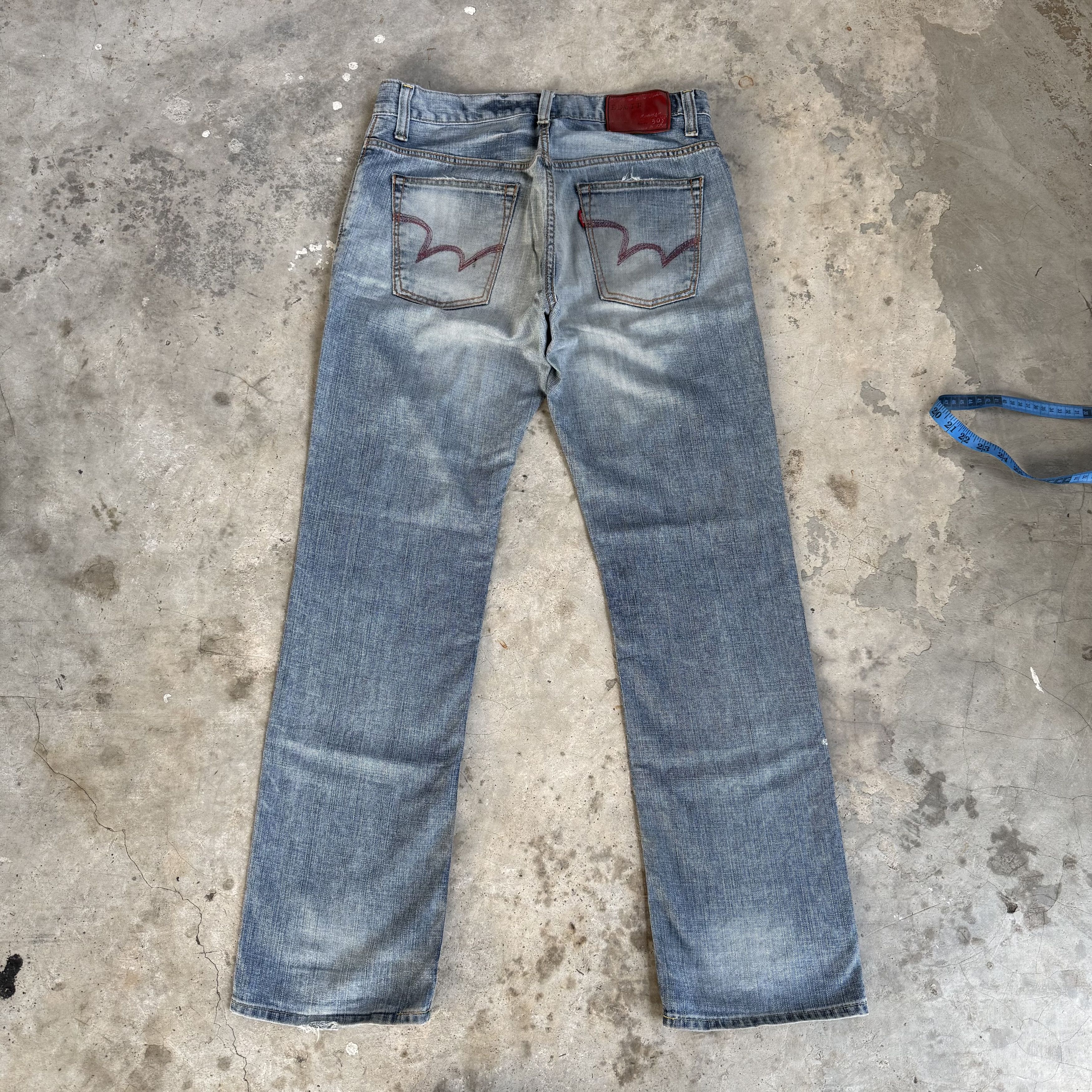 Edwin Vintage Edwin Faded Ripped Denim Jean Pants Size US 34 / EU 50 - 6 Thumbnail