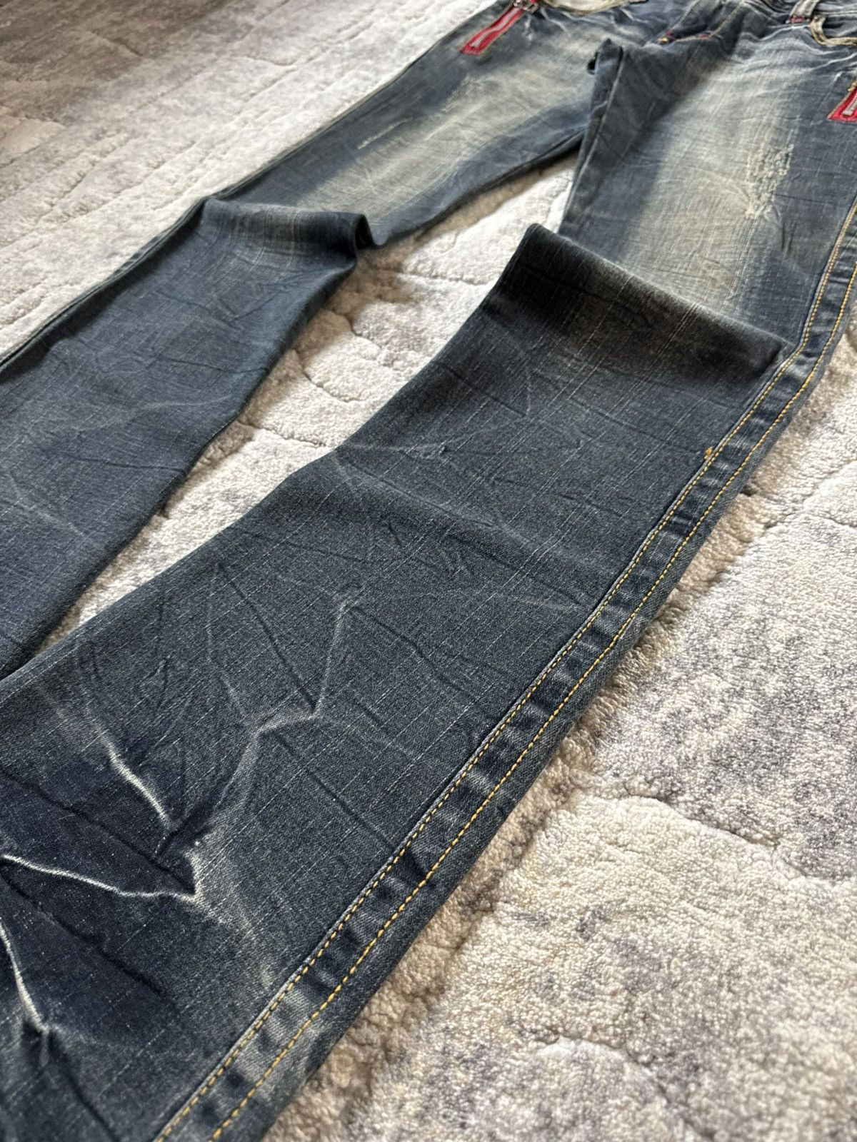 If Six Was Nine Ifsixwasnine Lgb Kapital Junya Style Low Rise Flared Jeans Size US 28 / EU 44 - 6 Thumbnail