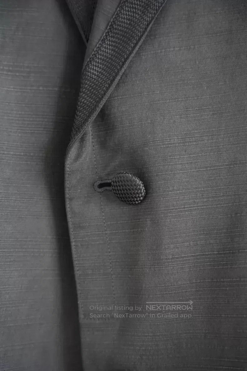 Yohji Yamamoto Yohji Yamamoto size 2 03 SS woven button silk blazer Size 36R - 6 Thumbnail