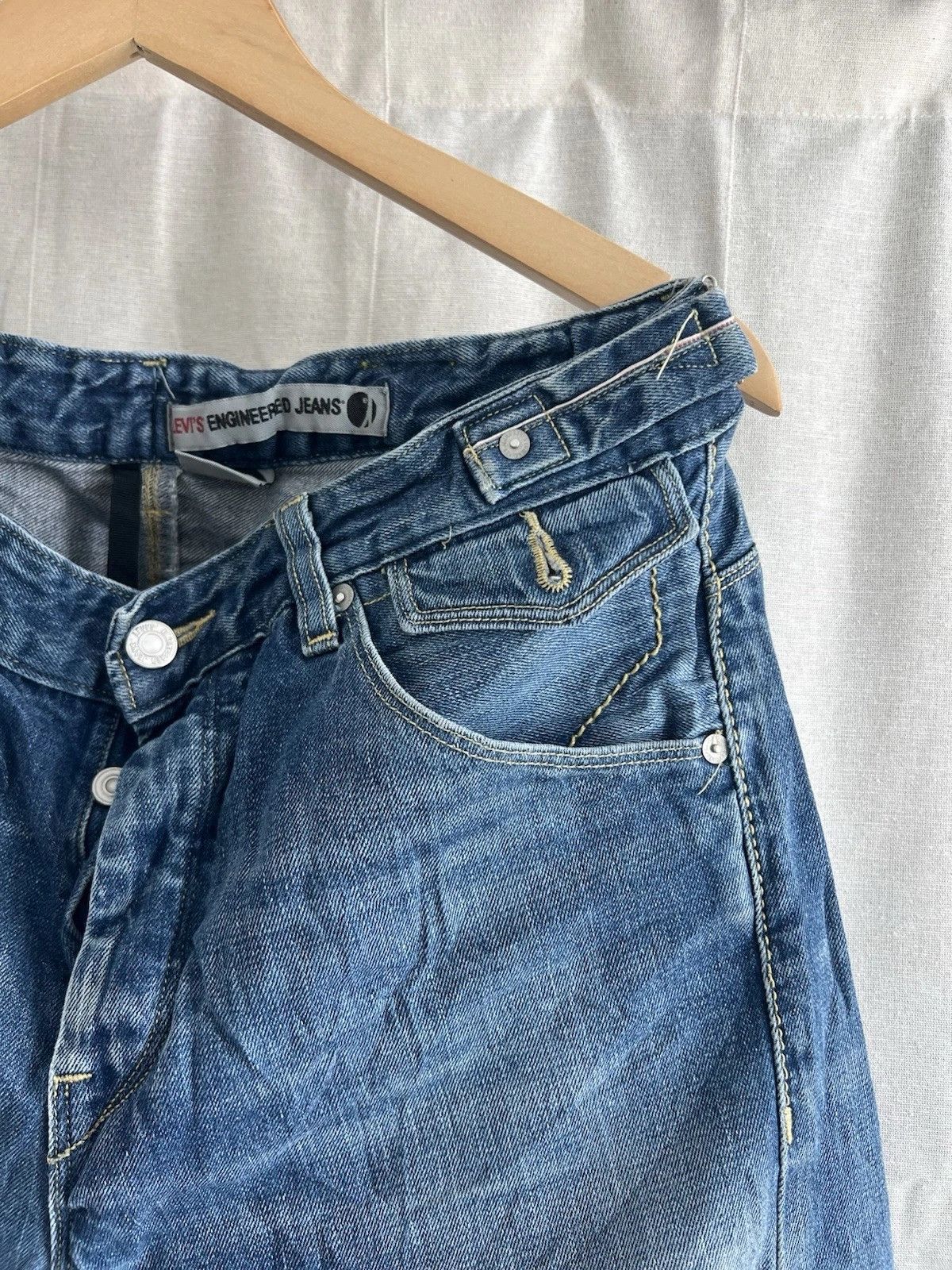 Levi's Levis Engineered Jeans Buckleback Tag W33 Actual 32x33.5 Size US 33 - 4 Thumbnail