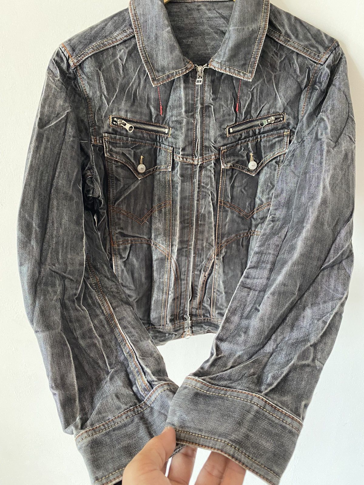 If Six Was Nine × Japanese Brand × semanticdesign Semantic Design Trucker Jacket Denim Distressed Size US M / EU 48-50 / 2 - 6 Thumbnail