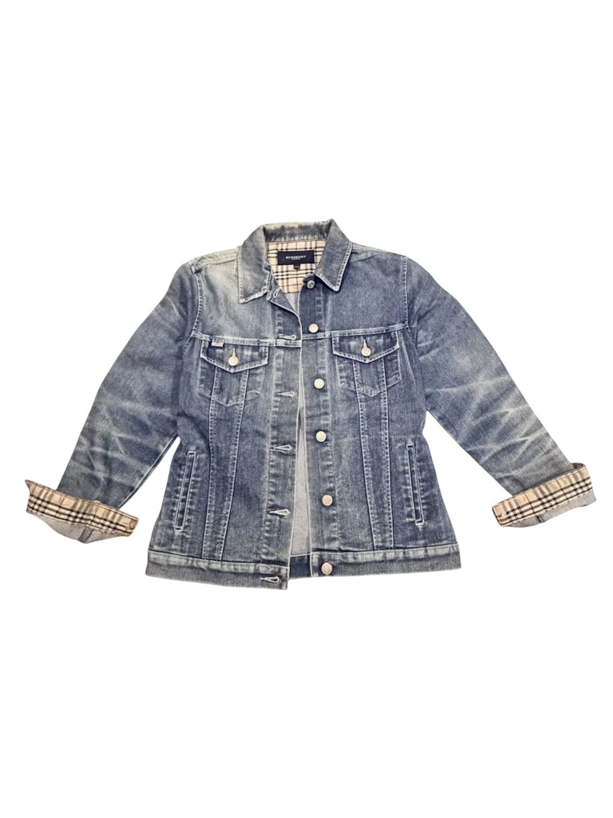 Burberry Vintage Burberry London Nova Check Denim Trucker Jacket 