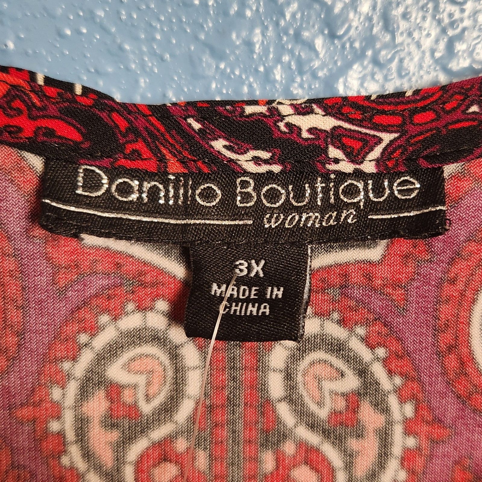 Other Danillo Boutique Size 3X Black and Red Geometric Dress Size 3XL / US 20-22 - 3 Thumbnail