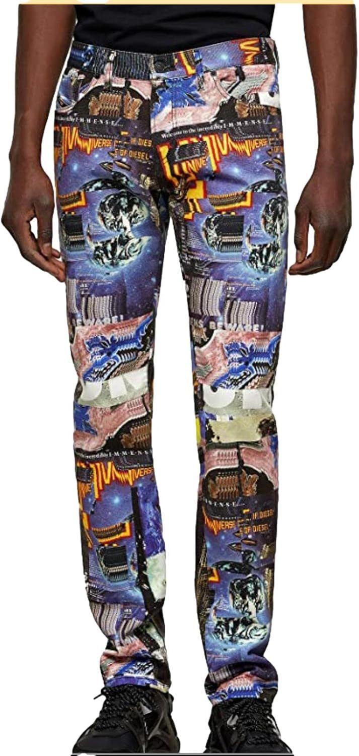 Diesel D-KRAS 009VB W32/L32 Slim Patterned Denim 40446 Size US 32 / EU 48 - 1 Thumbnail