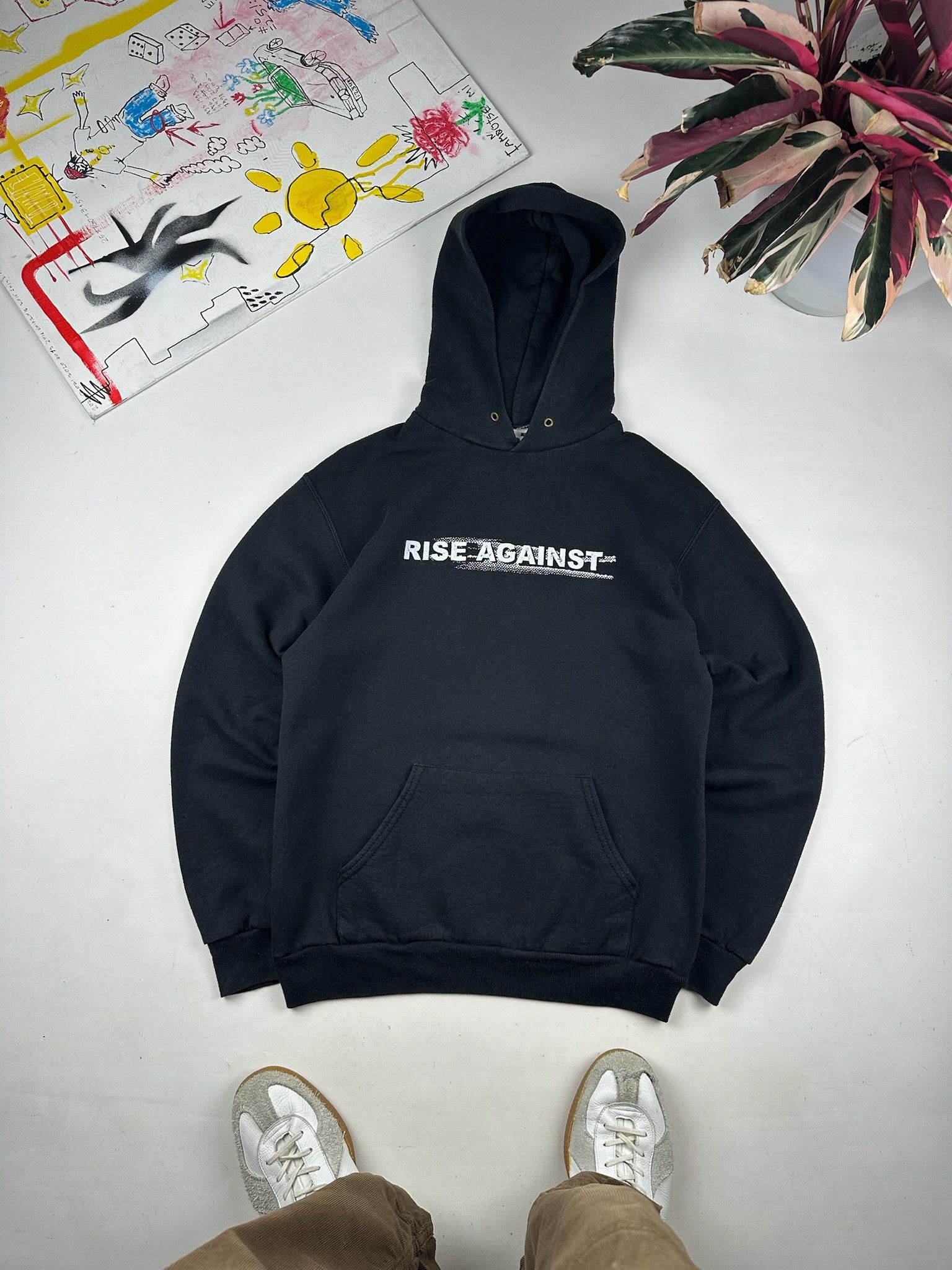 Band Tees Vintage Y2K Rise Against sun faded hoodie back print Size US S / EU 44-46 / 1 - 3 Thumbnail