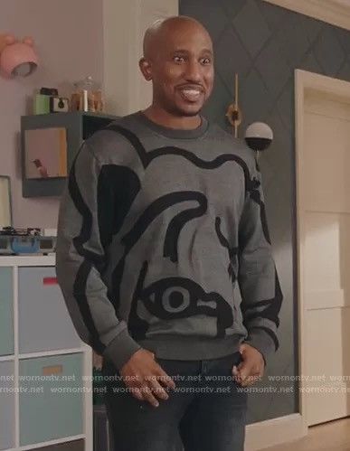 Kenzo KENZO Abstract Anthracite K-Tiger Head Knitted Sweater Size US L / EU 52-54 / 3 - 2 Thumbnail