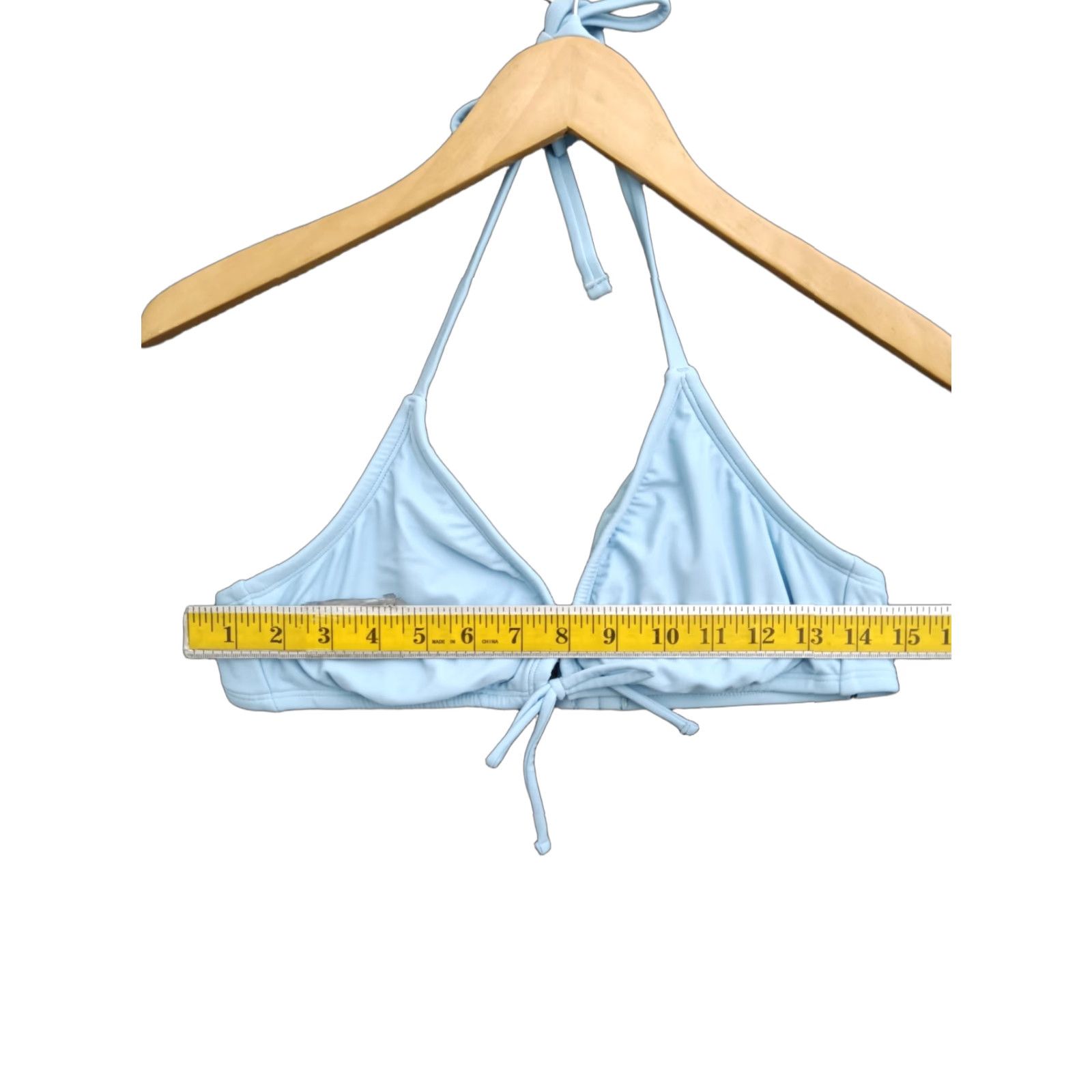 Vintage Shade & Shore Bikini Top Women's Swimwear Removable Pads Blue L 12-14 Size L / US 10 / IT 46 - 1 Thumbnail