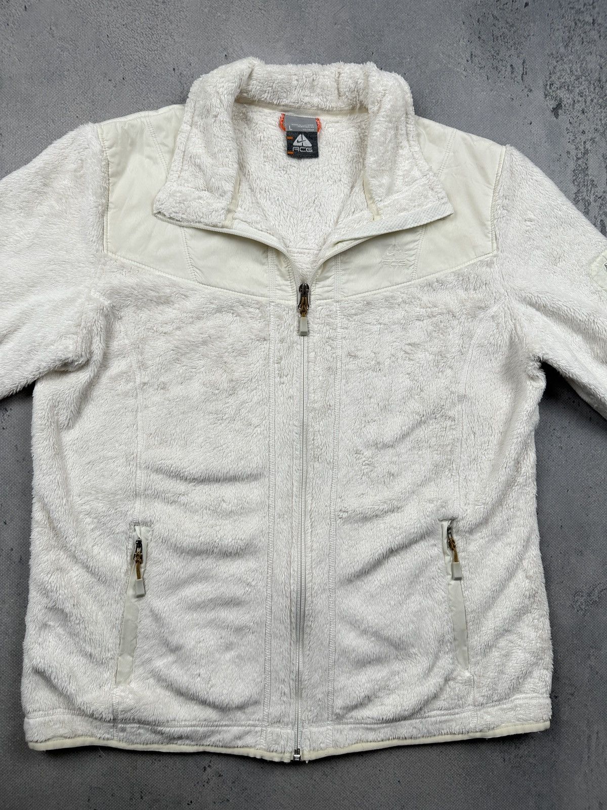 Nike ACG Nike ACG Vintage Sherpa Teddy Fleece Jacket White Full Zip Size L / US 10 / IT 46 - 10 Thumbnail