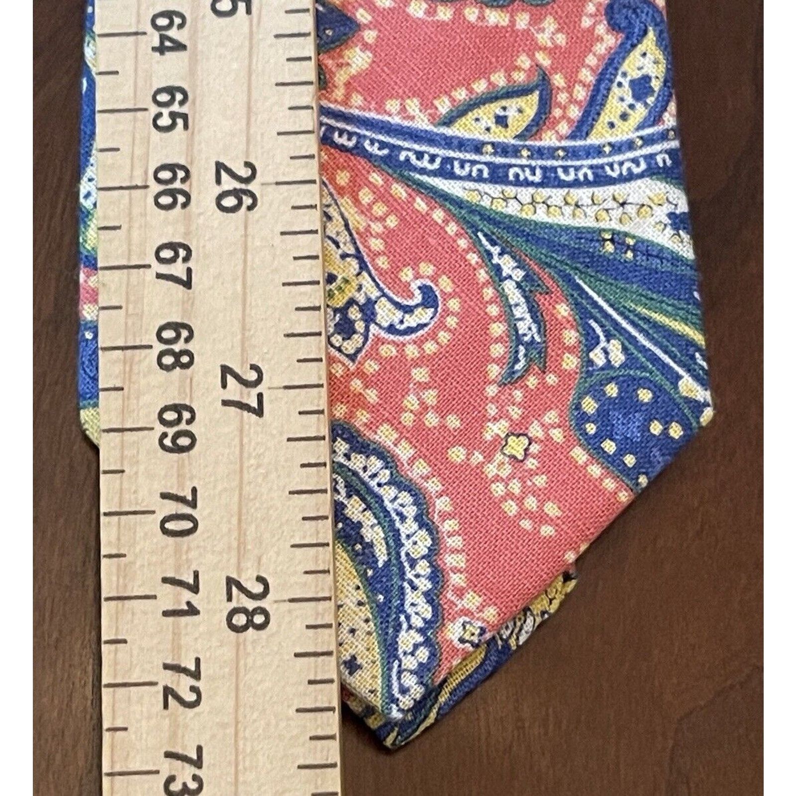 Chaps Chaps Pink Blue 100% Linen Men’s Neck Tie Made In China Size ONE SIZE - 5 Thumbnail