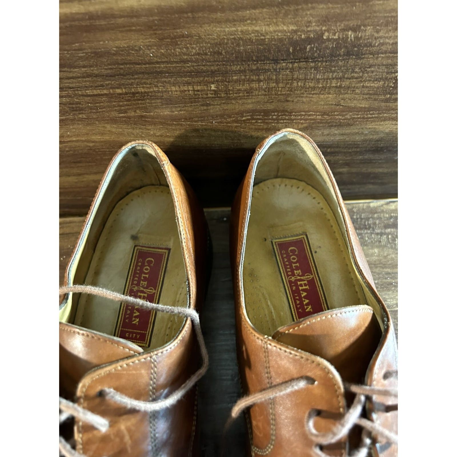 Cole Haan Cole Haan Mens City Brown Leather Cap Toe Dress Lace Up Oxfords sz 13 D Shoes Size ONE SIZE - 6 Thumbnail