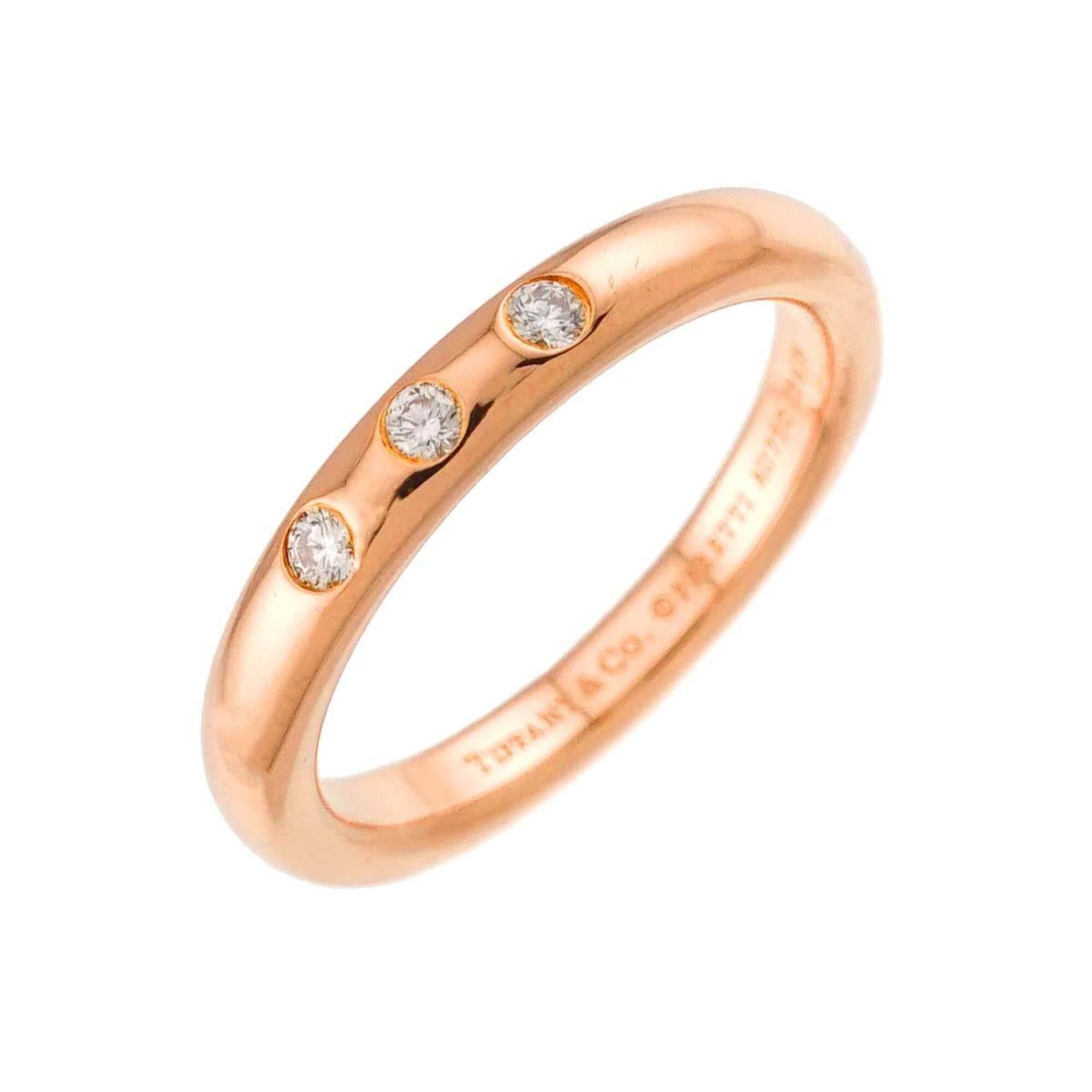 Tiffany & Co. Tiffany & Co. Stacking Band Ring with 3 Diamonds, 18K Pink Gold (750) Size ONE SIZE - 1 Thumbnail