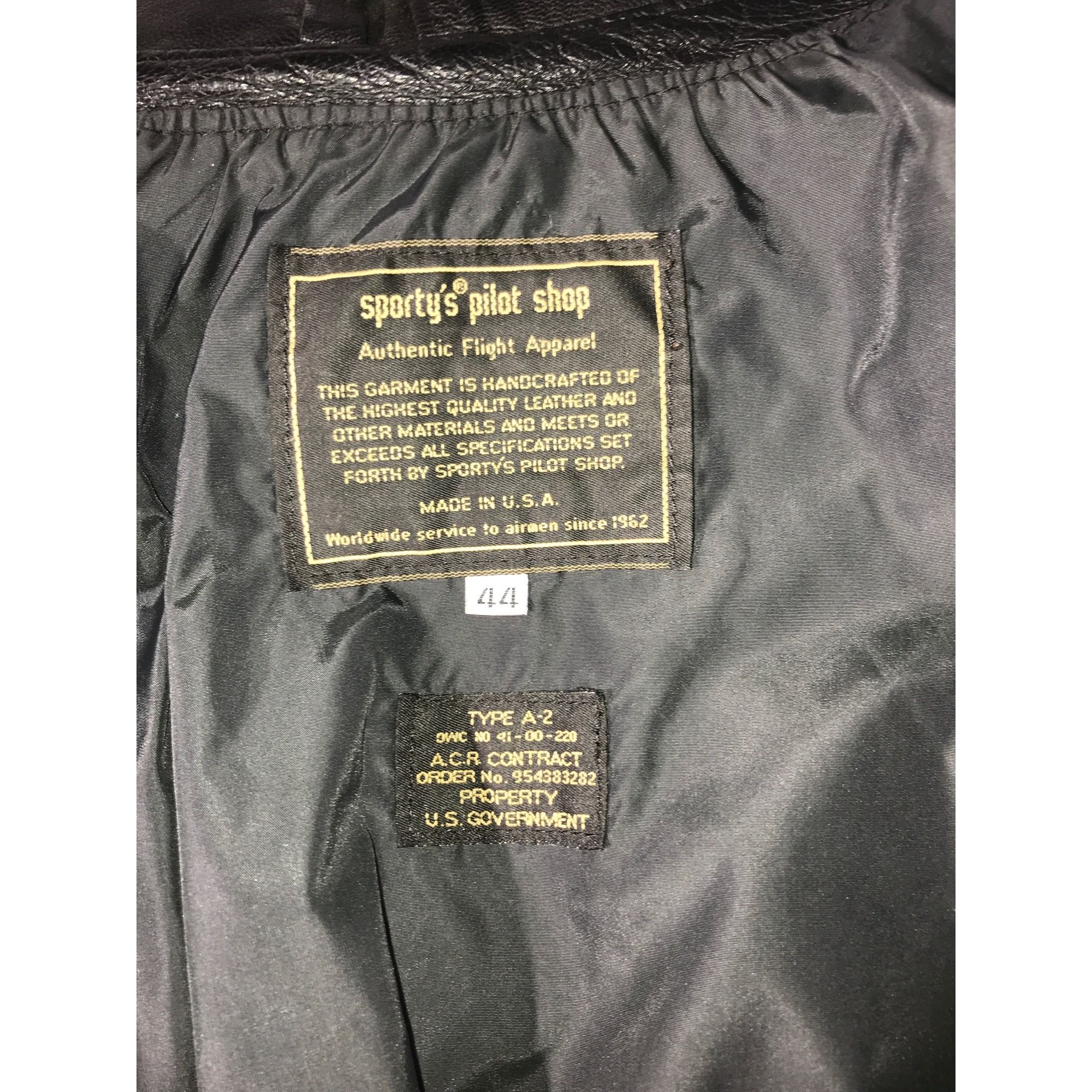 Vintage Sporty’s Pilot Shop Black Goat Skin Leather Aviator Jacket Size US S / EU 44-46 / 1 - 5 Thumbnail