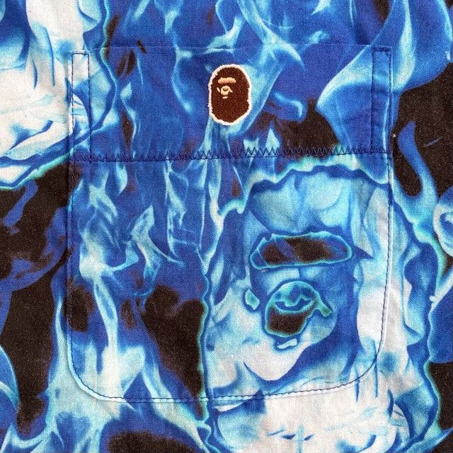 Bape BAPE FLAME Short Sleeve Shirt a bathing ape Fire Size US S / EU 44-46 / 1 - 6 Thumbnail
