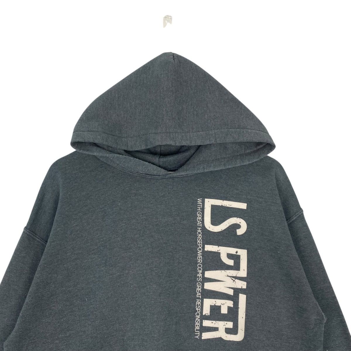Other Vintage LS Power Hoodie Sweater Grey Big Logo Size US L / EU 52-54 / 3 - 4 Thumbnail
