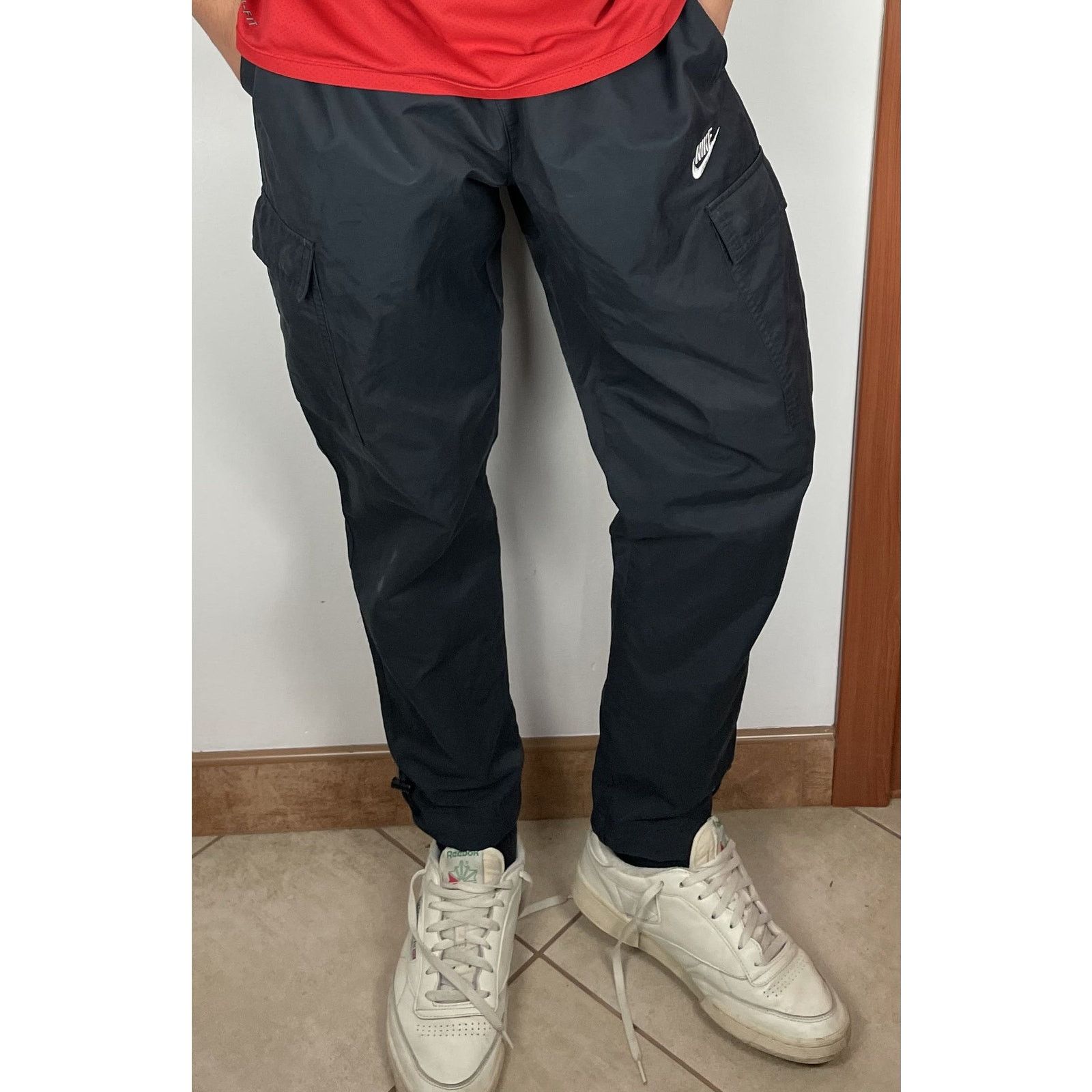 Nike Nike Sportswear Repeat Men's Black Cotton Woven Pants Small Size US 30 / EU 46 - 2 Thumbnail