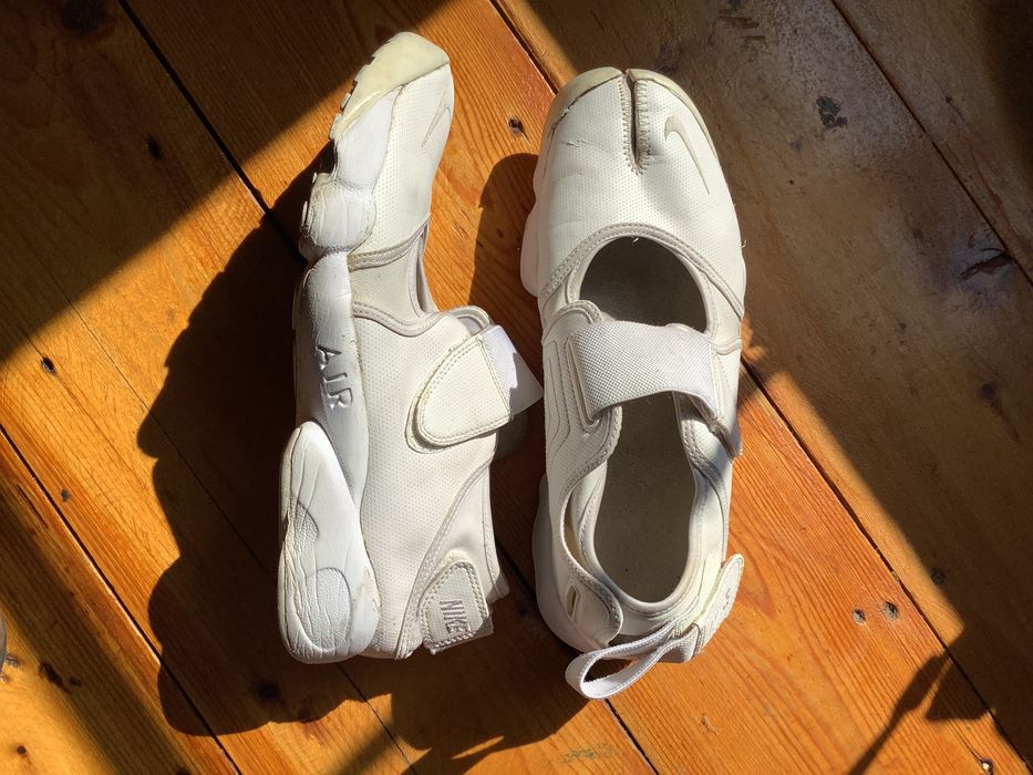 Nike White leather Nike tabi shoes | Grailed