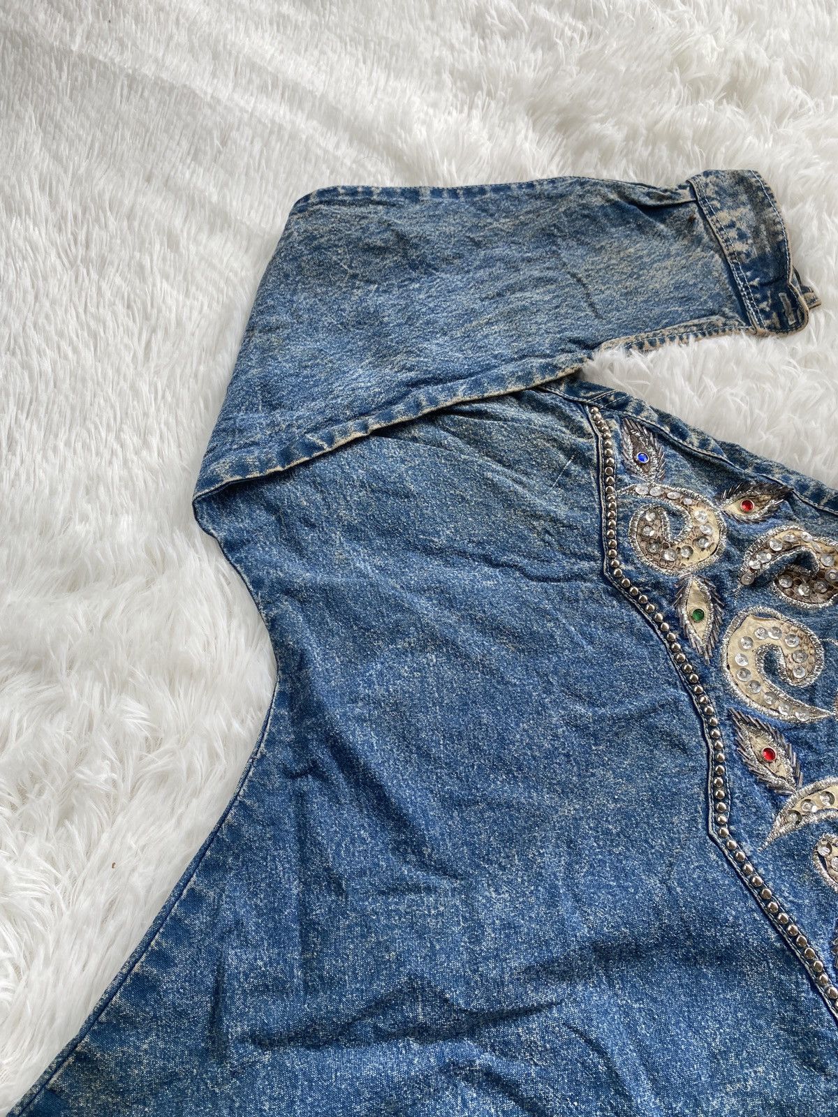 Vintage VINTAGE Lee Sands Hawaii Denim Button Jacket Women Size L / US 10 / IT 46 - 9 Thumbnail