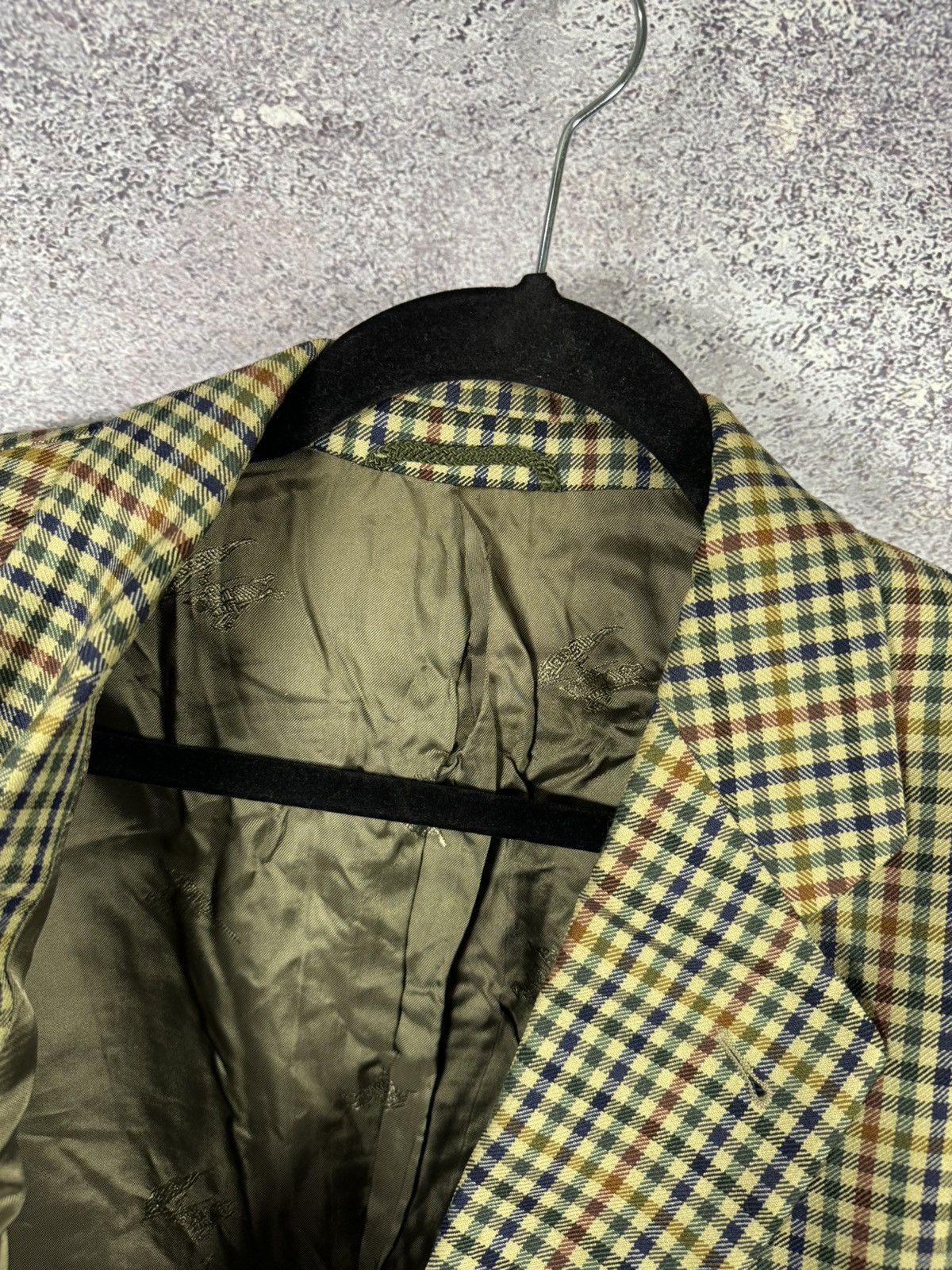 Burberry × Vintage Burberry’s Vintage Plaid Check Blazer Oldmoney Men’s Large Size 44R - 17 Thumbnail