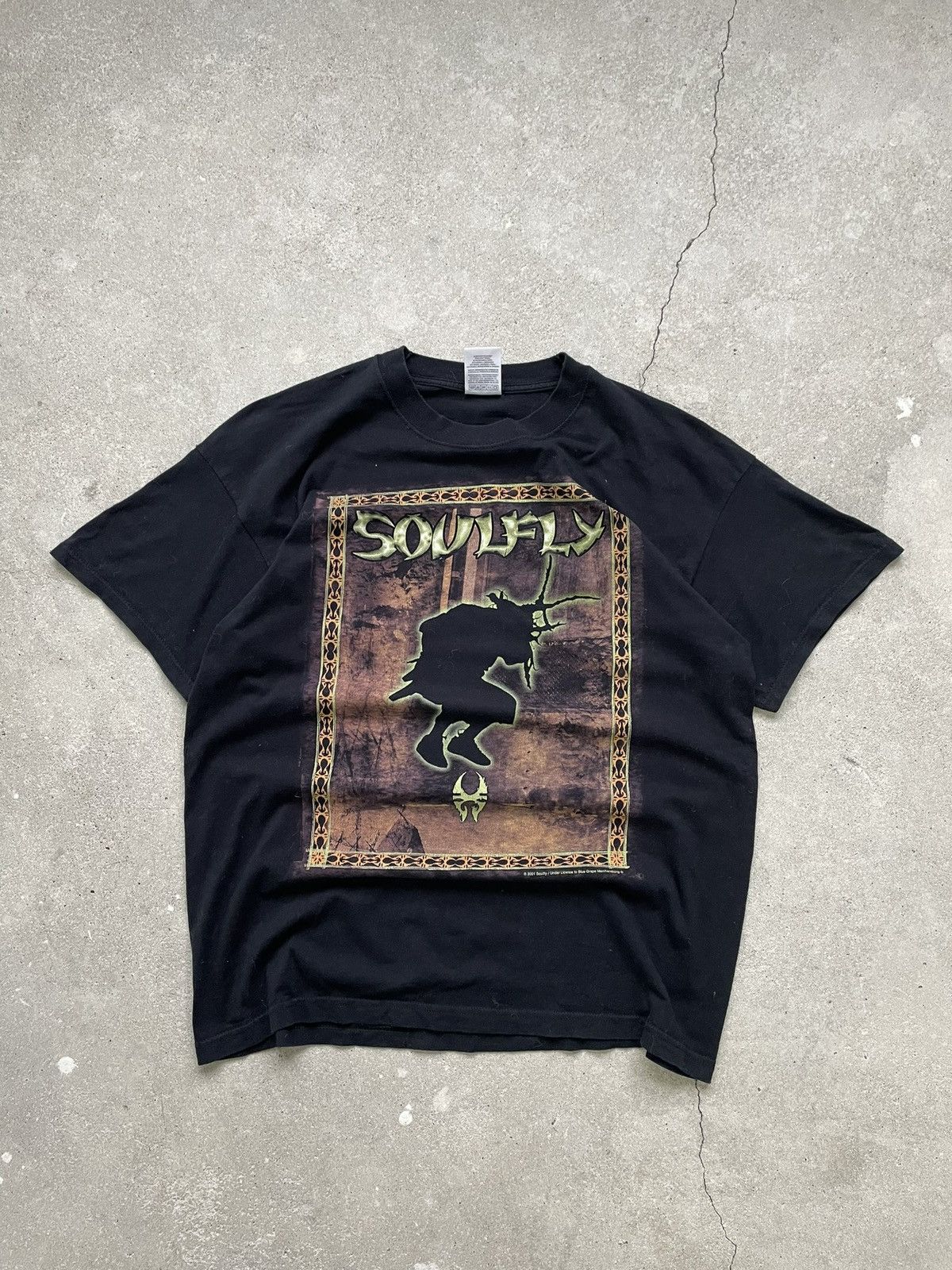 Band Tees × Vintage Soufly “Jumpdafuckup” 2001 t-shirt heavy metal blue grape Size US XL / EU 56 / 4 - 3 Thumbnail