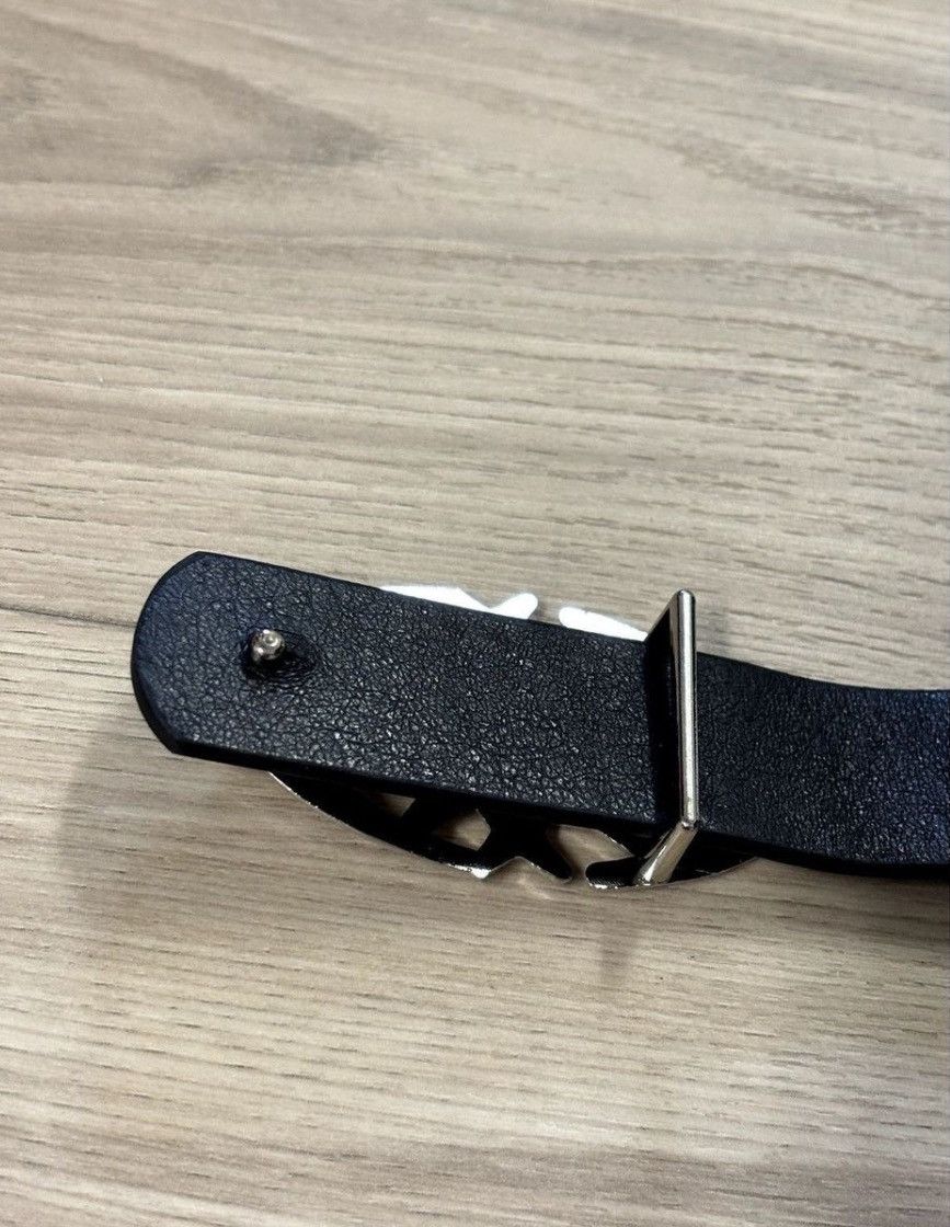 Japanese Brand × Vintage Black Triple Star Belt Size 30 - 4 Thumbnail