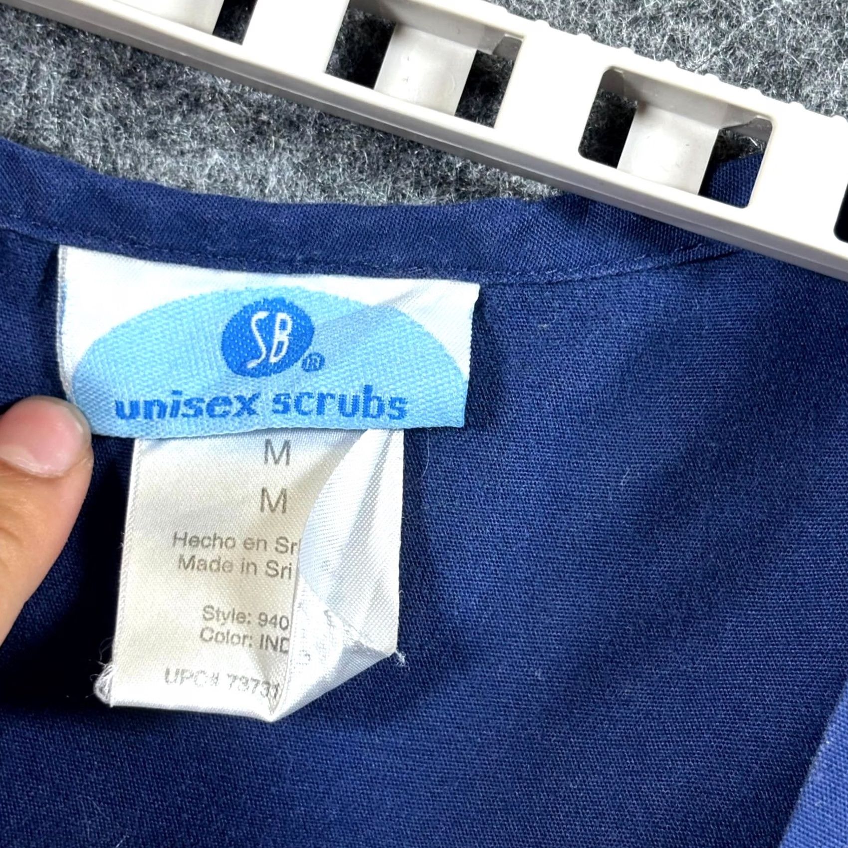 Vintage SB Scrubs Top Unisex M Blue Polyester Cartoon Embroidery Medical Nursing Uniform Size US M / EU 48-50 / 2 - 7 Thumbnail