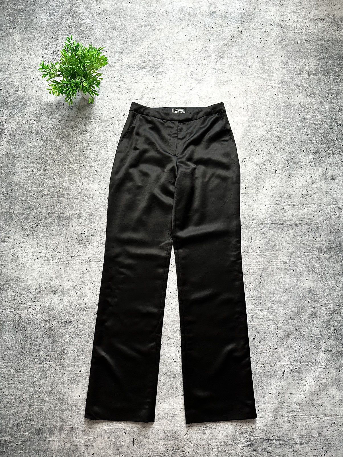 パンツ 1990s Vintage VERSACE Wide Slacks Vintage 90s Gianni Versace Red Triple Pleated Tapered Pants