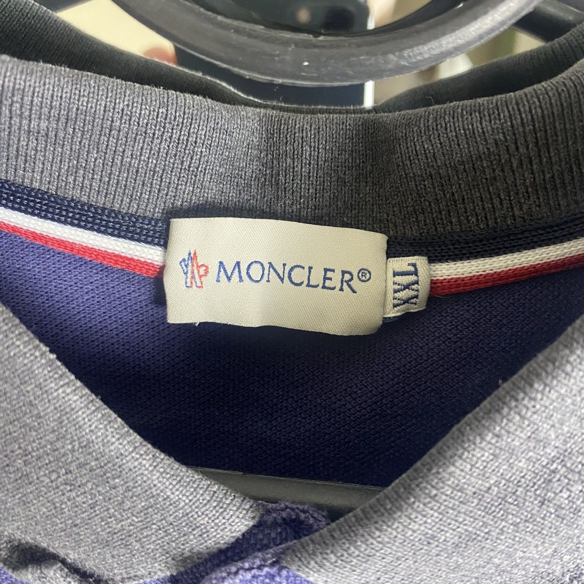Moncler Polo Moncler Shirt Blue Luxury Size US XXL / EU 58 / 5 - 4 Thumbnail