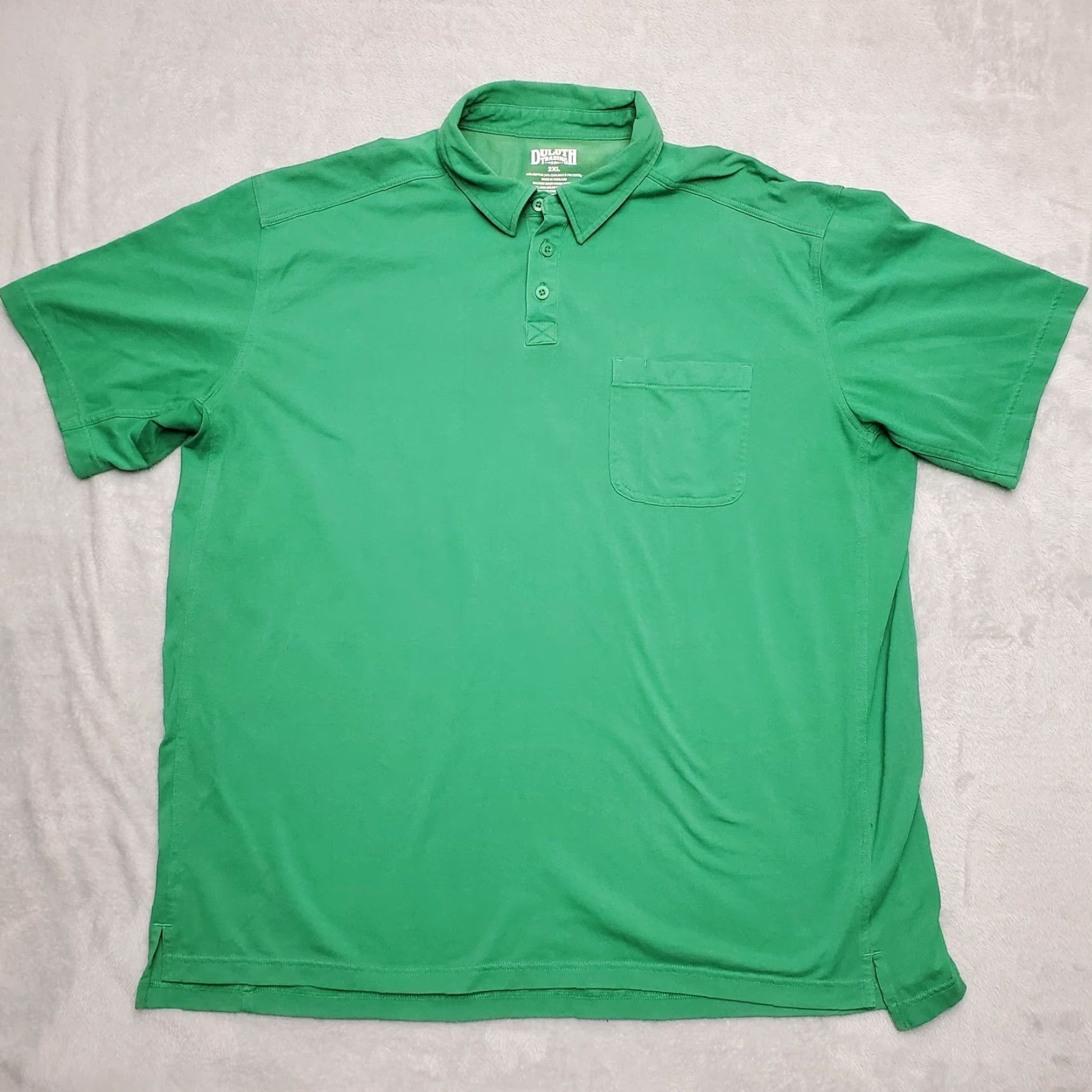 Vintage Duluth Trading Co. Shirt Mens XXL Green Short Sleeve Polo 100% Cotton Outdoors Polo Shirt Mens 2XL Green Outdoors Classic Size US XXL / EU 58 / 5 - 2 Thumbnail