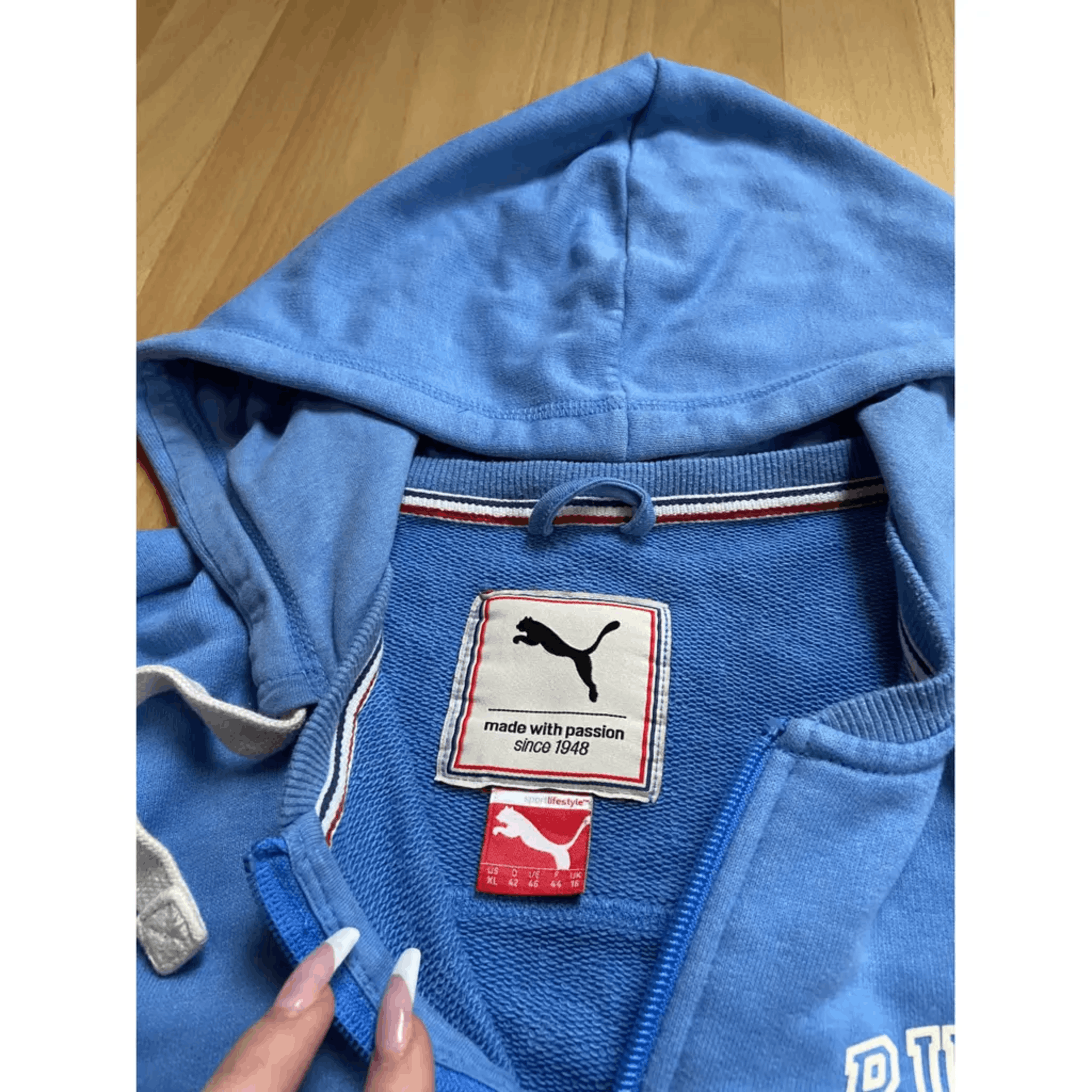 Puma Puma Zip Hoodie - Blue, Sporty Look, Size S Size US S / EU 44-46 / 1 - 4 Thumbnail