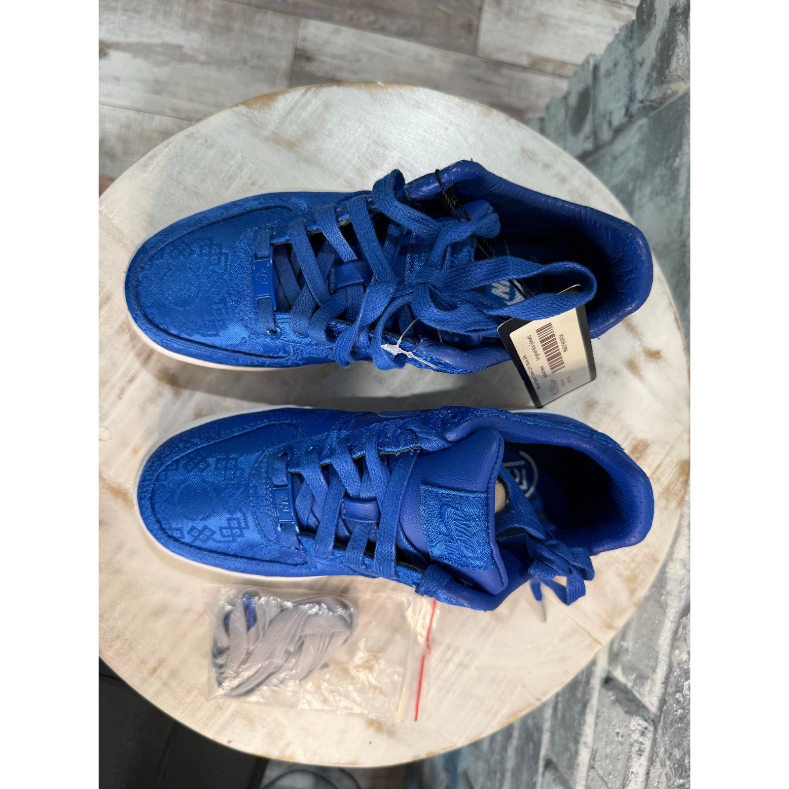 CLOT × Nike Nike Air Force 1 Low Clot Blue Silk Size 4 Size US 5 / EU 37 - 2 Thumbnail
