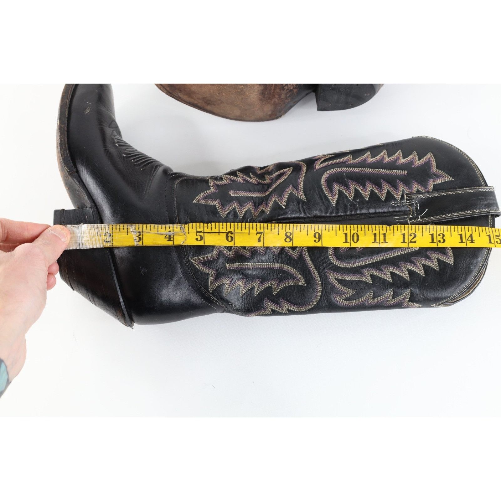 Vintage Vintage 90s Rockabilly Leather Tribal Cowboy Boots Size US 9 / IT 39 - 15 Thumbnail