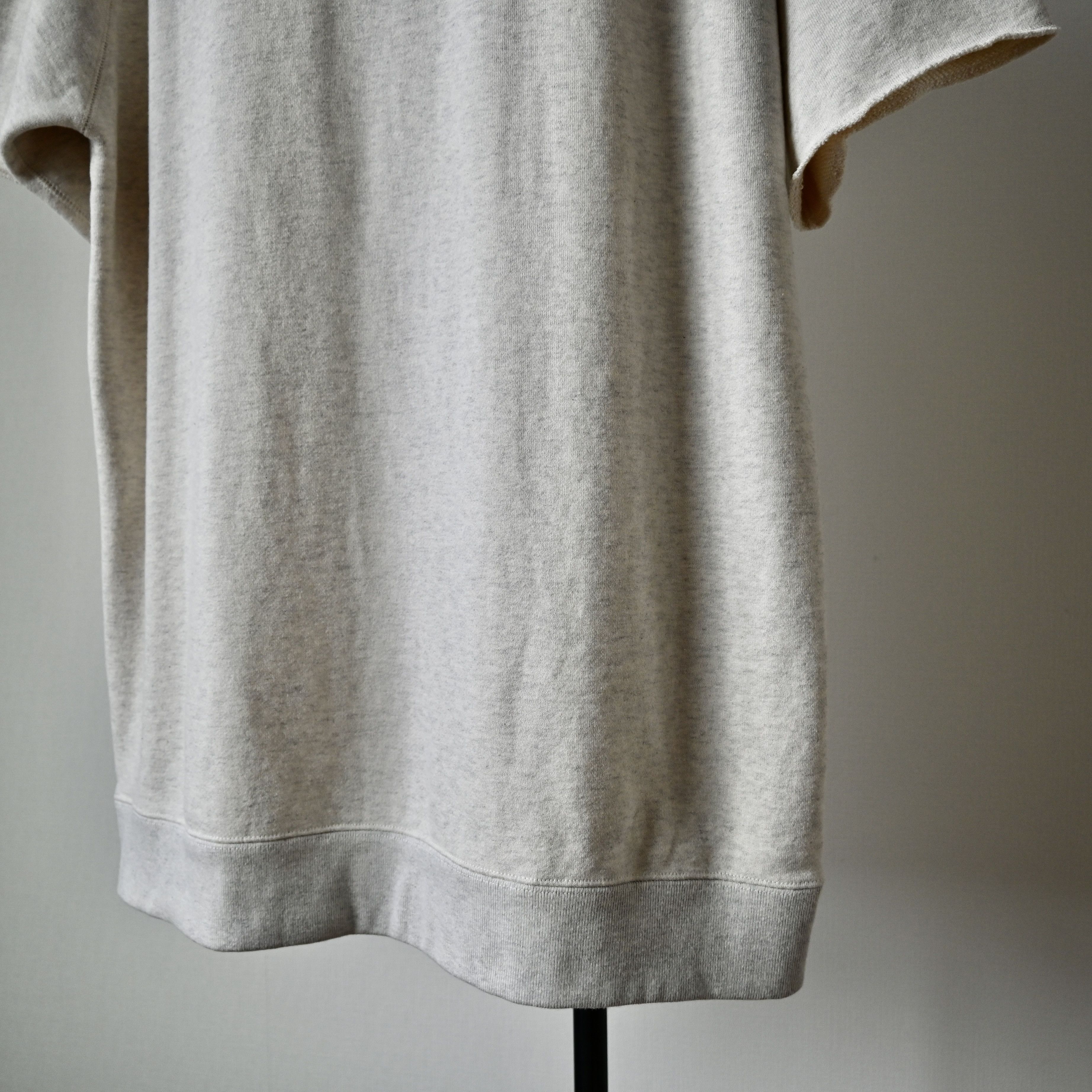 Beams Plus BEAMS Plus "Cut-off" S/S sweatshirt, Oatmeal, made in Japan Size US XL / EU 56 / 4 - 4 Thumbnail