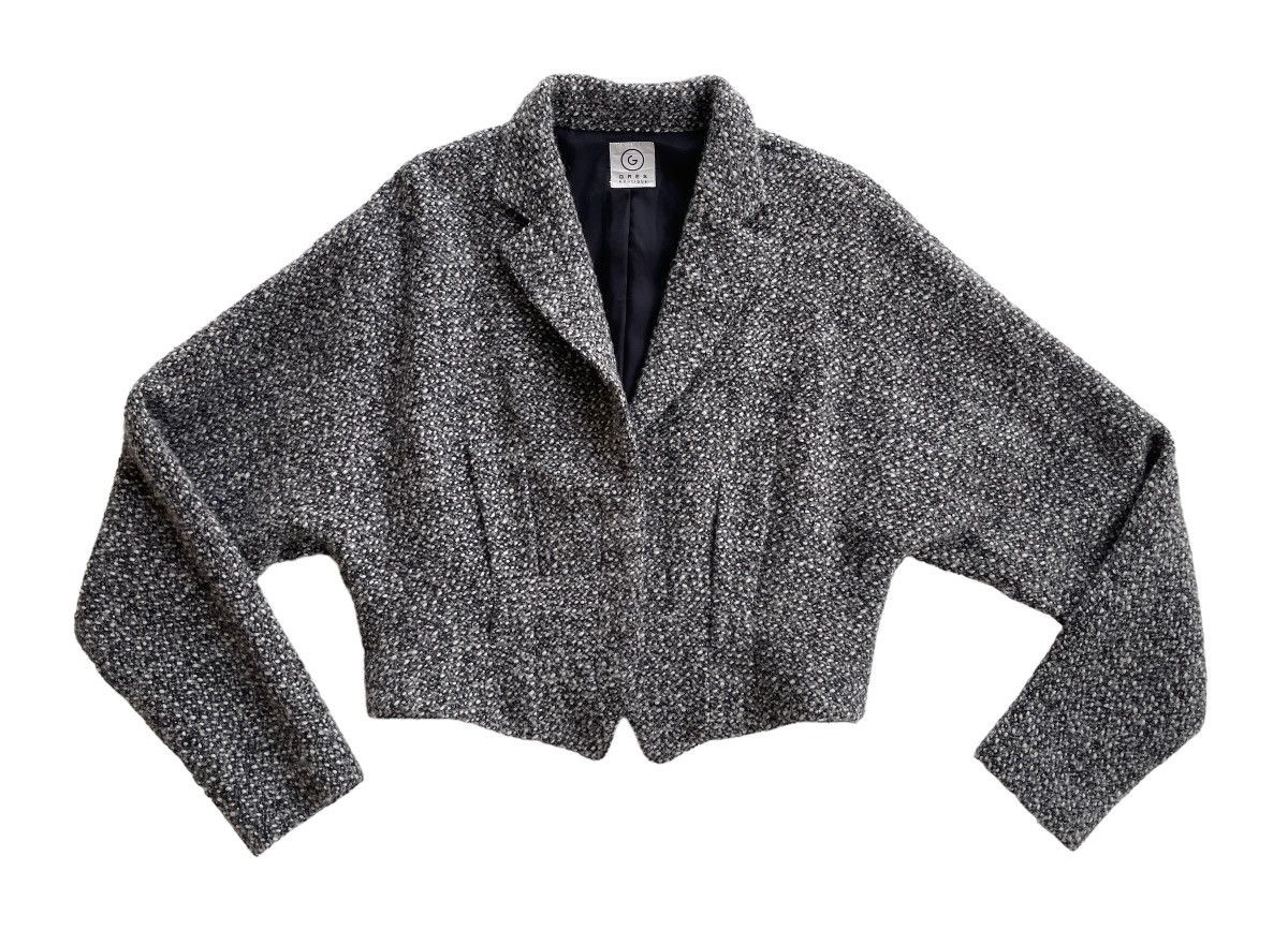 Japanese Brand Gres Wool Cropped Batwing Jacket France Size M / US 6-8 / IT 42-44 - 9 Thumbnail