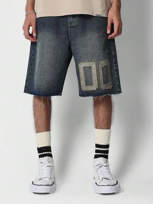 Denim Jeans distressed Shorts Jorts