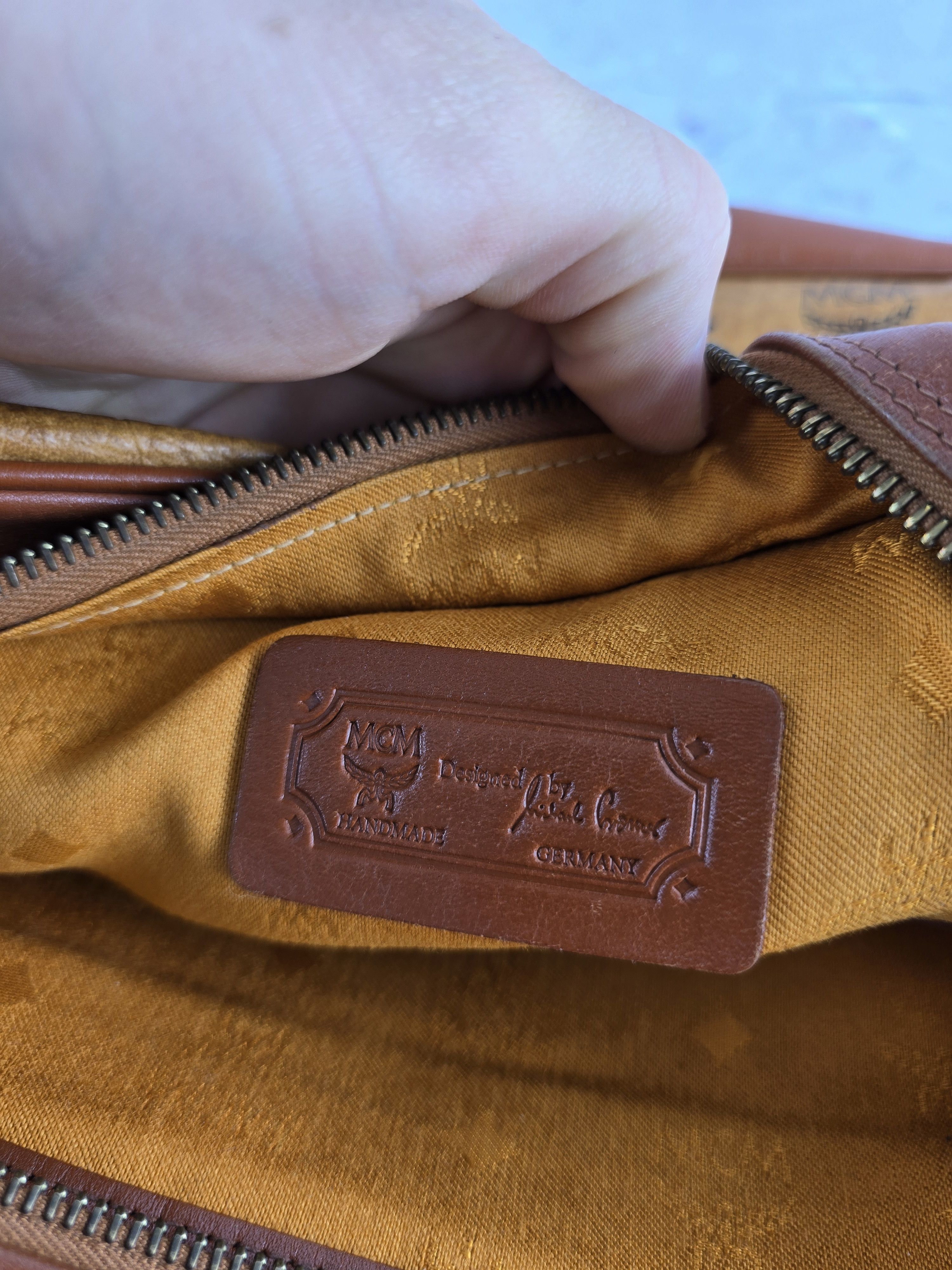 MCM MCM Satchel Bag Vintage Cognac Monogram leather Size ONE SIZE - 15 Thumbnail