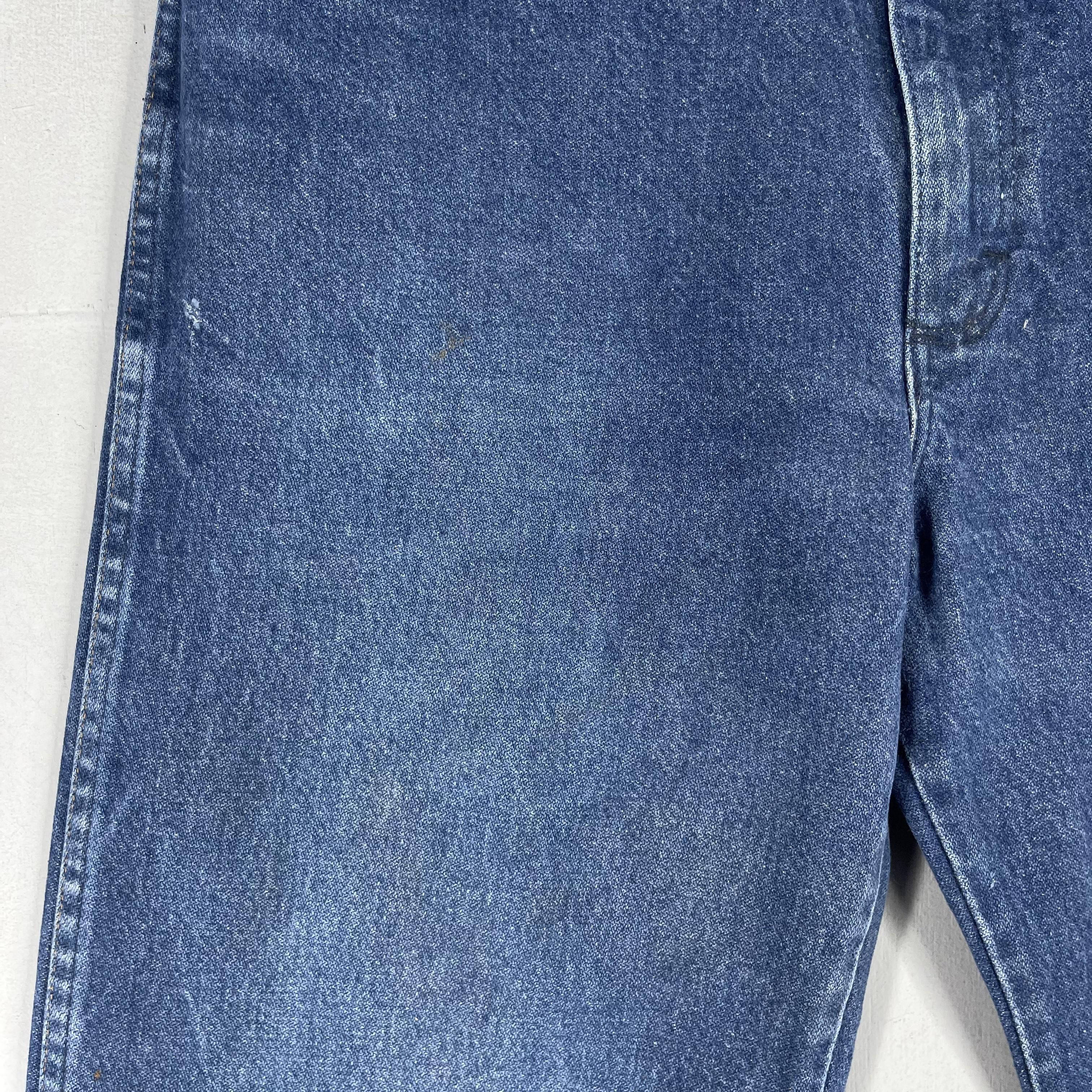 Vintage × Wrangler W31 L38 Vintage Wrangler Distressed Dirty Dark Wash Jeans Size US 31 - 3 Thumbnail