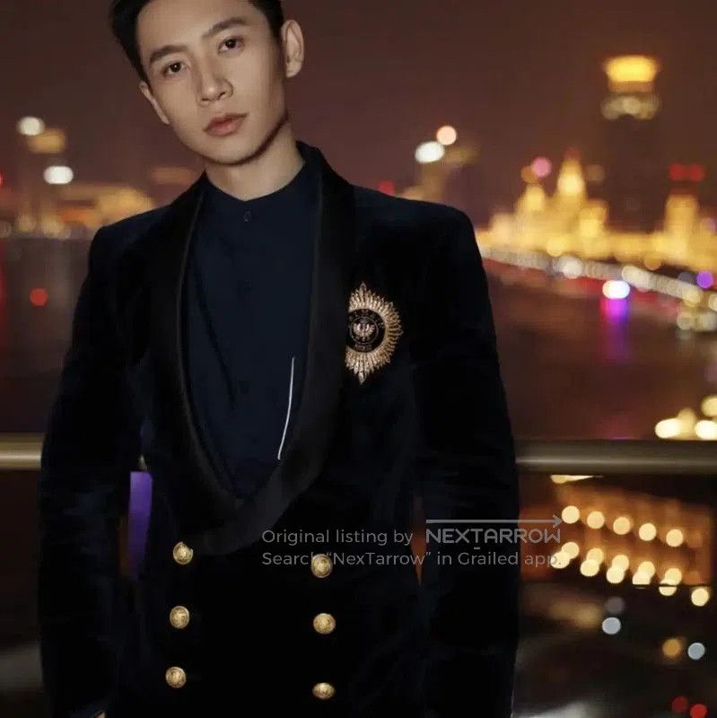 Balmain Balmain Men's Blue Cotton Coat . Size US S / EU 44-46 / 1 - 2 Thumbnail