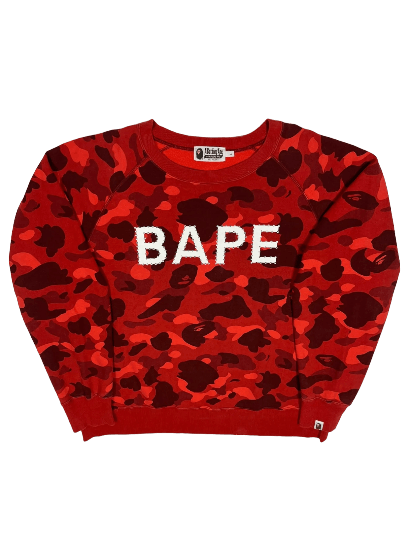 Bape BAPE x Swarovski Red Crazy Camo Crewneck Size US M / EU 48-50 / 2 - 2 Thumbnail