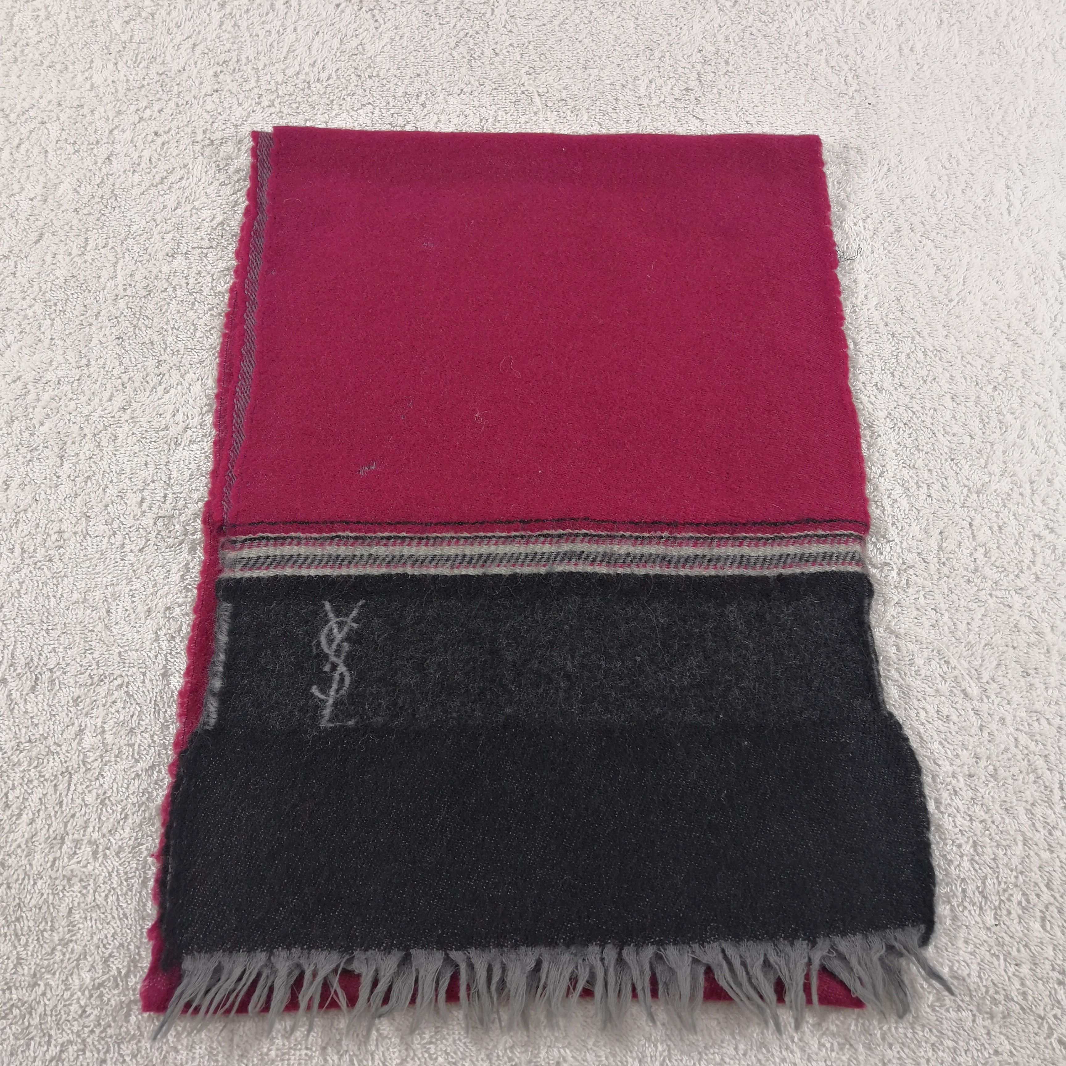 Vintage × Yves Saint Laurent Vintage Yves Saint Laurent Scarf YSL Wool Scarves. Size ONE SIZE - 3 Thumbnail