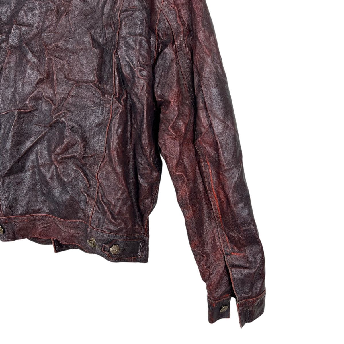 Schott 🔥 Vintage Schott Scartish Wrinkle Leather Jacket made In Usa Size US S / EU 44-46 / 1 - 13 Thumbnail