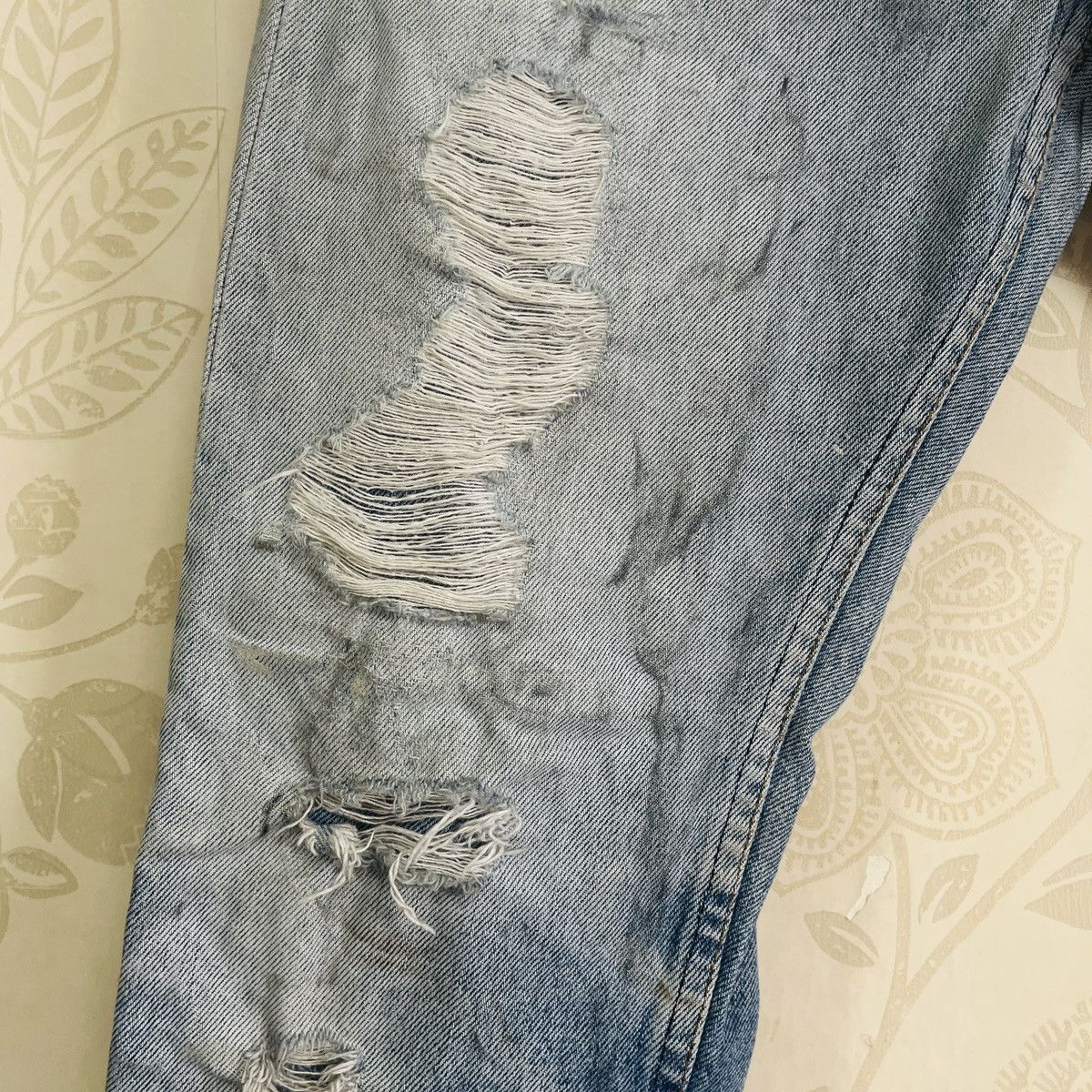 Levi's Grails Levis 501 Button 650 Distressed Ripped Denim USA Size US 30 / EU 46 - 8 Thumbnail
