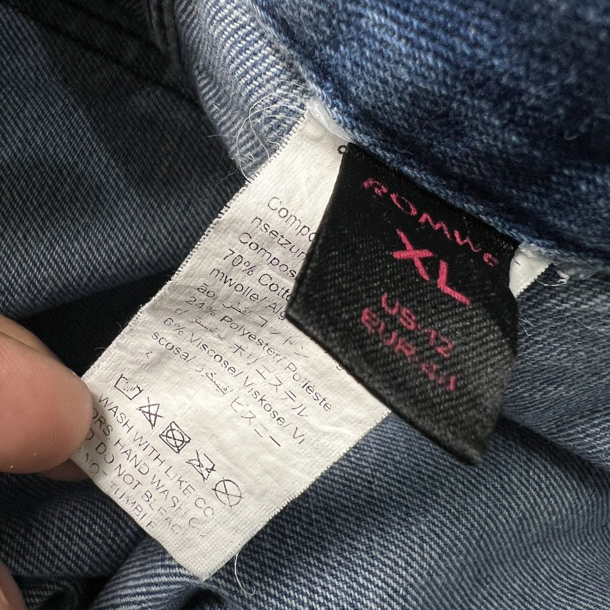 Japanese Brand Romwe Wide Loose MultiPocket Denim Cargo Pants Size US 36 / EU 52 - 7 Thumbnail