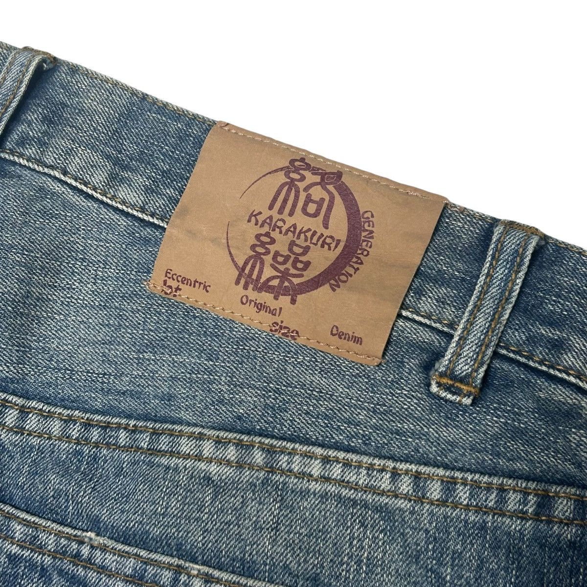 Karakuri Tamashii 512 Karakuri Tamashii jeans embroidered denim blue archive Size US 33 - 3 Thumbnail