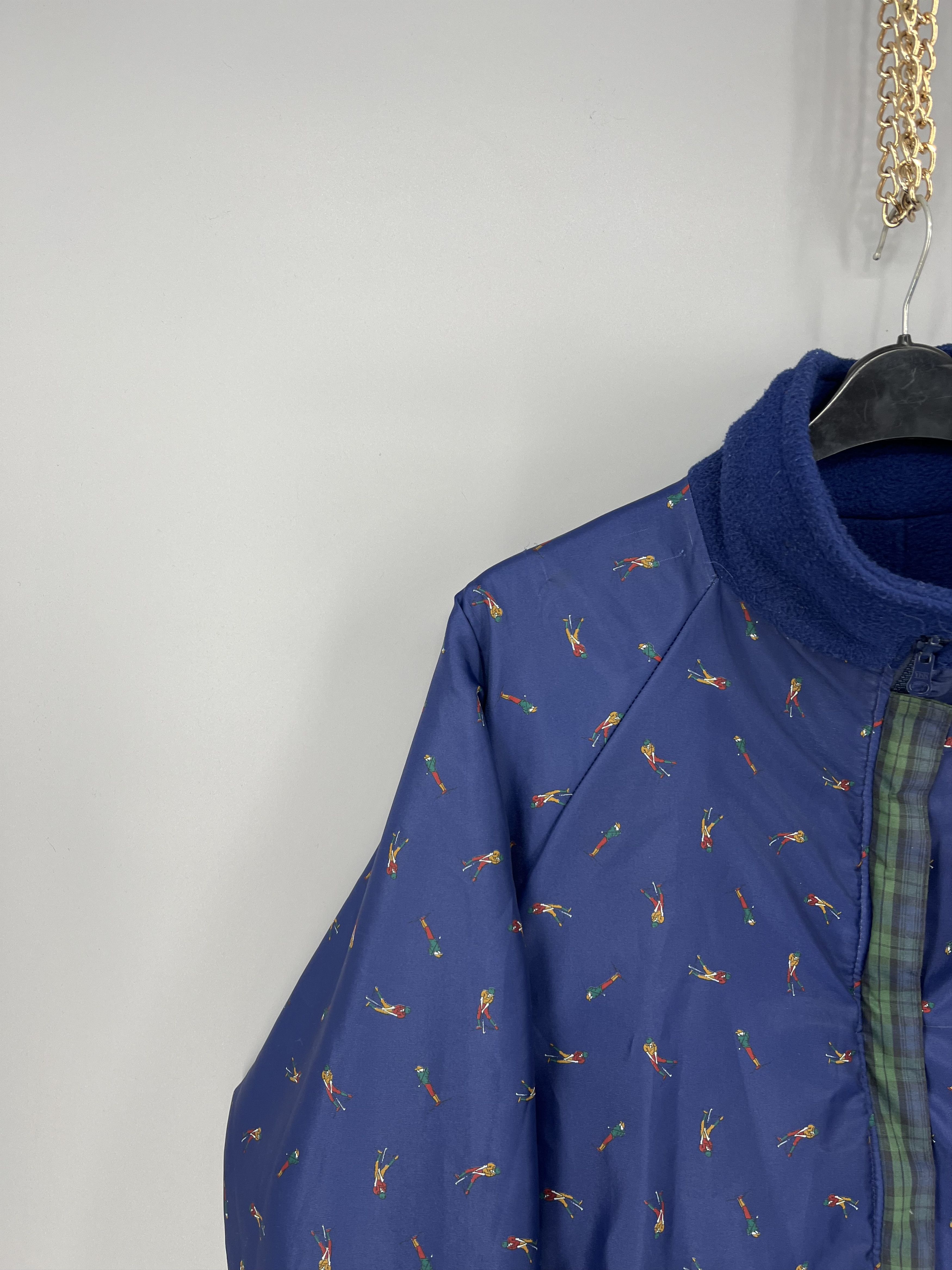 Vintage Vintage Reversible Jacket Sherpa - Nylon Jacket Size US XL / EU 56 / 4 - 3 Thumbnail